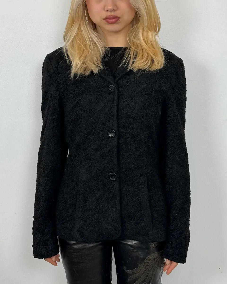 Dolce & Gabbana 2000s Dolce & Gabbana Black Fur Blazer Jacket Size S / US 4 / IT 40 - 2 Thumbnail