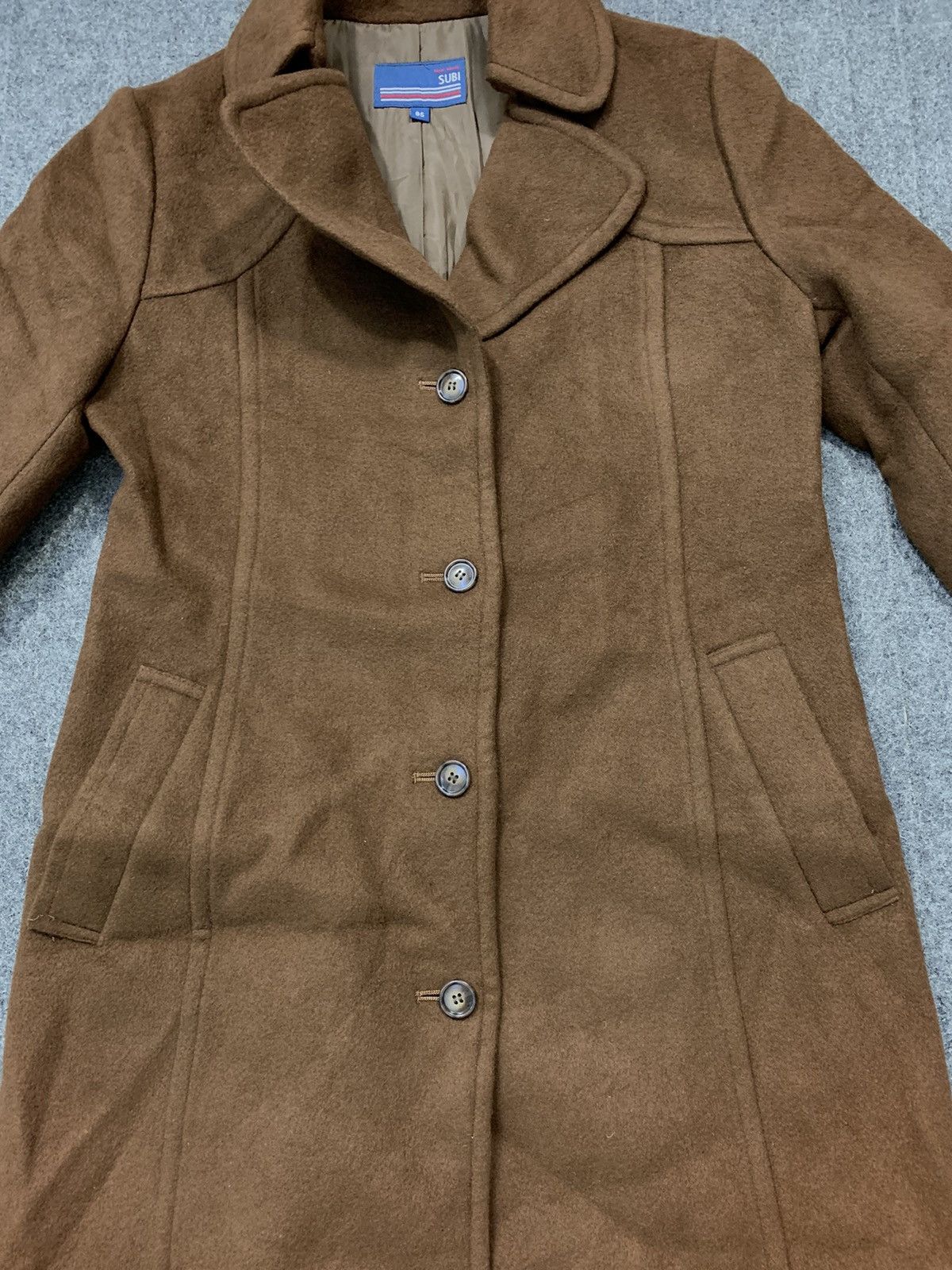 Japanese Brand 90s Padded Blue Image Subi Trench Coat Jacket Button Style Size S / US 4 / IT 40 - 5 Thumbnail