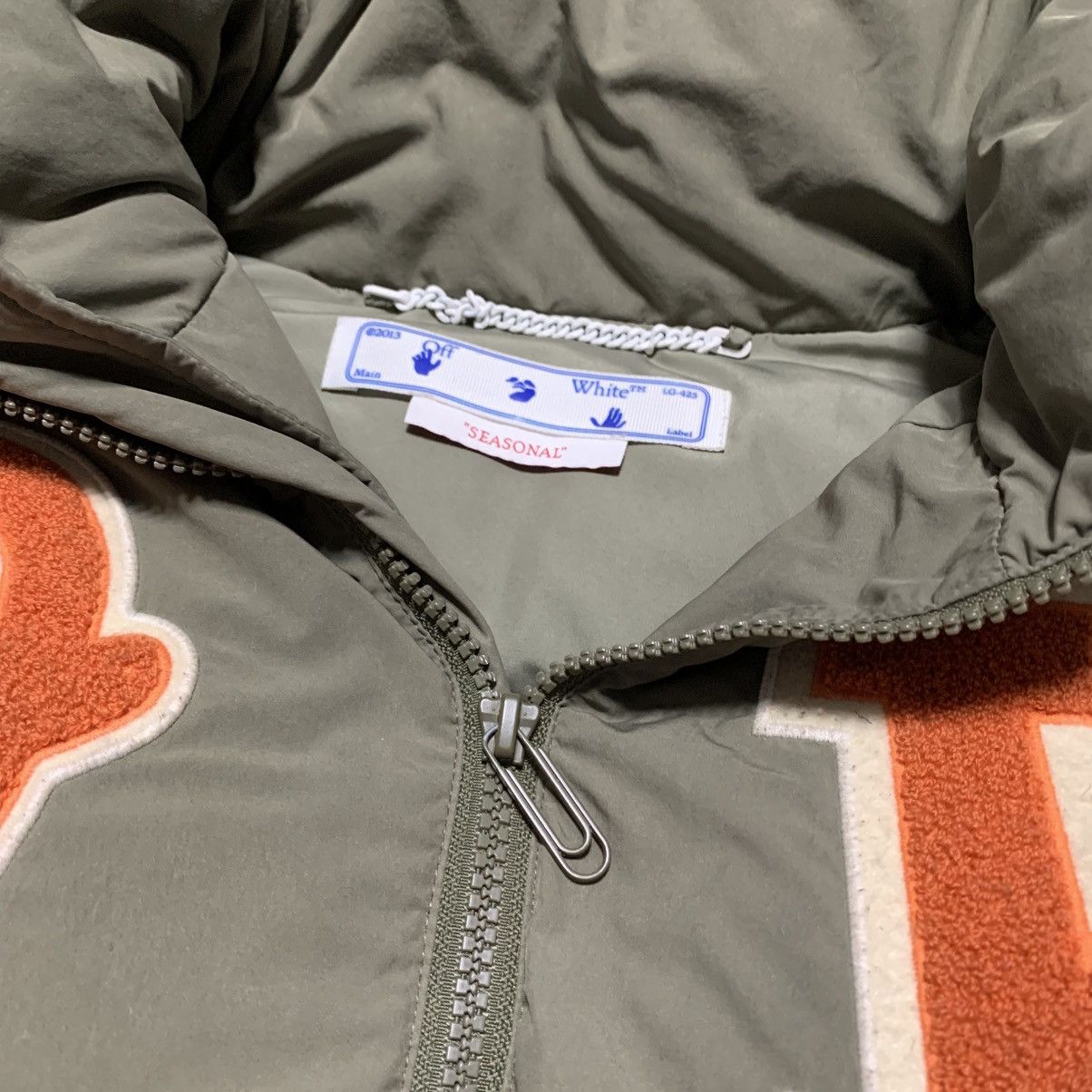 Off-White Off White Medium Puffer Logo Patch Army Green Jacket Virgil Size US M / EU 48-50 / 2 - 9 Thumbnail