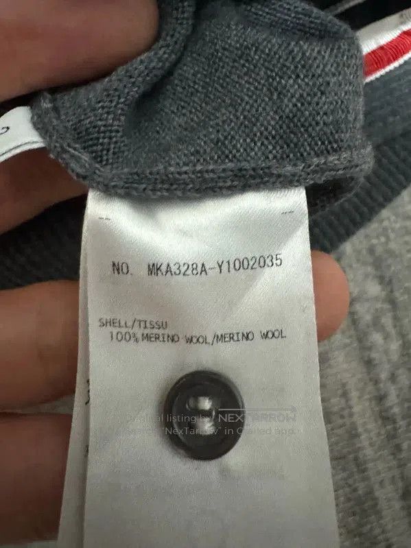 Thom Browne Thom Browne Gray Wool Embroidered Sweater . Size US M / EU 48-50 / 2 - 4 Thumbnail