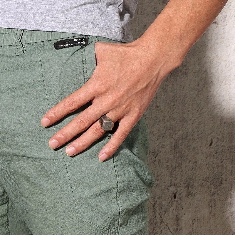 Designer × Jewelry Flat-Top Signet Ring Size ONE SIZE - 4 Thumbnail