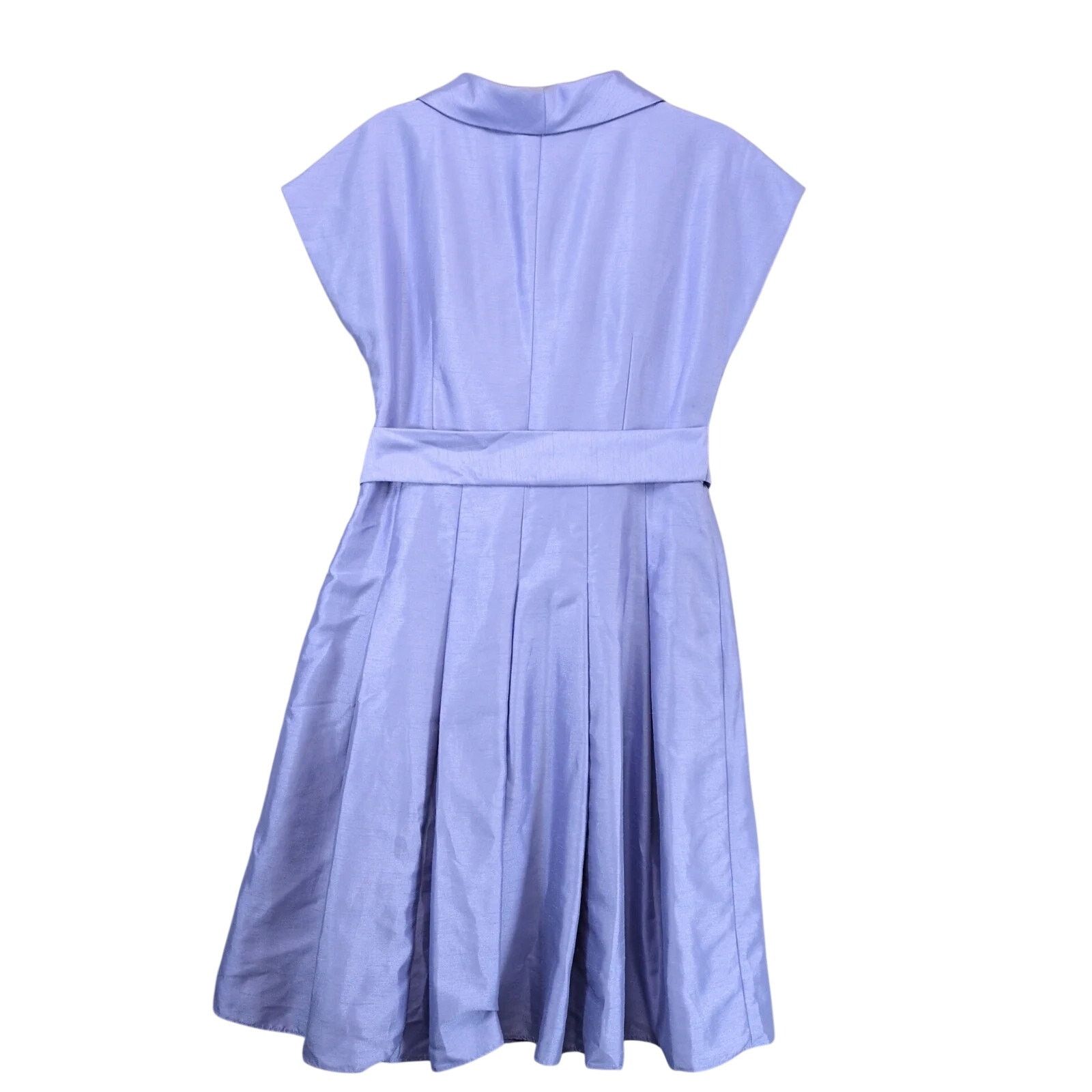 Other New Directions Lavender Fit & Flare Wrap Dress Sz10 Textured Size L / US 10 / IT 46 - 2 Thumbnail