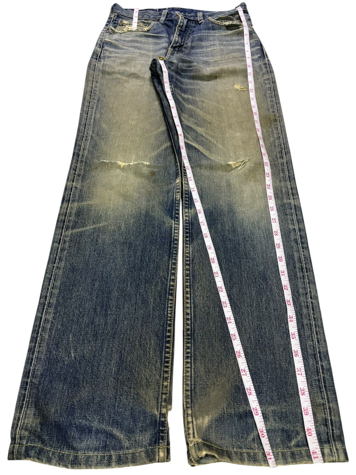 Levi's Vintage 90s Levis 502 Rusty Mud Wash Distressed Loose Jeans Size US 29 - 13 Thumbnail