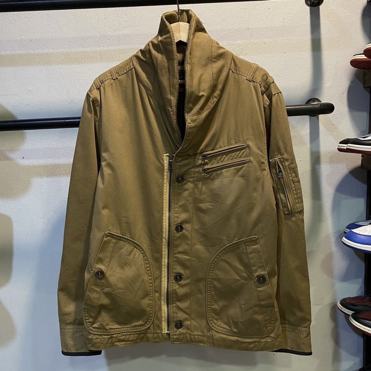 CreateBarefoot Archive Tech Jacket Asymmetric Zip HighCollar