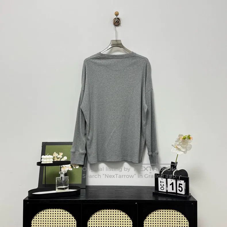 Loewe Loewe Grey Embroidered Logo Long Sleeve Size XS / US 0-2 / IT 36-38 - 4 Thumbnail