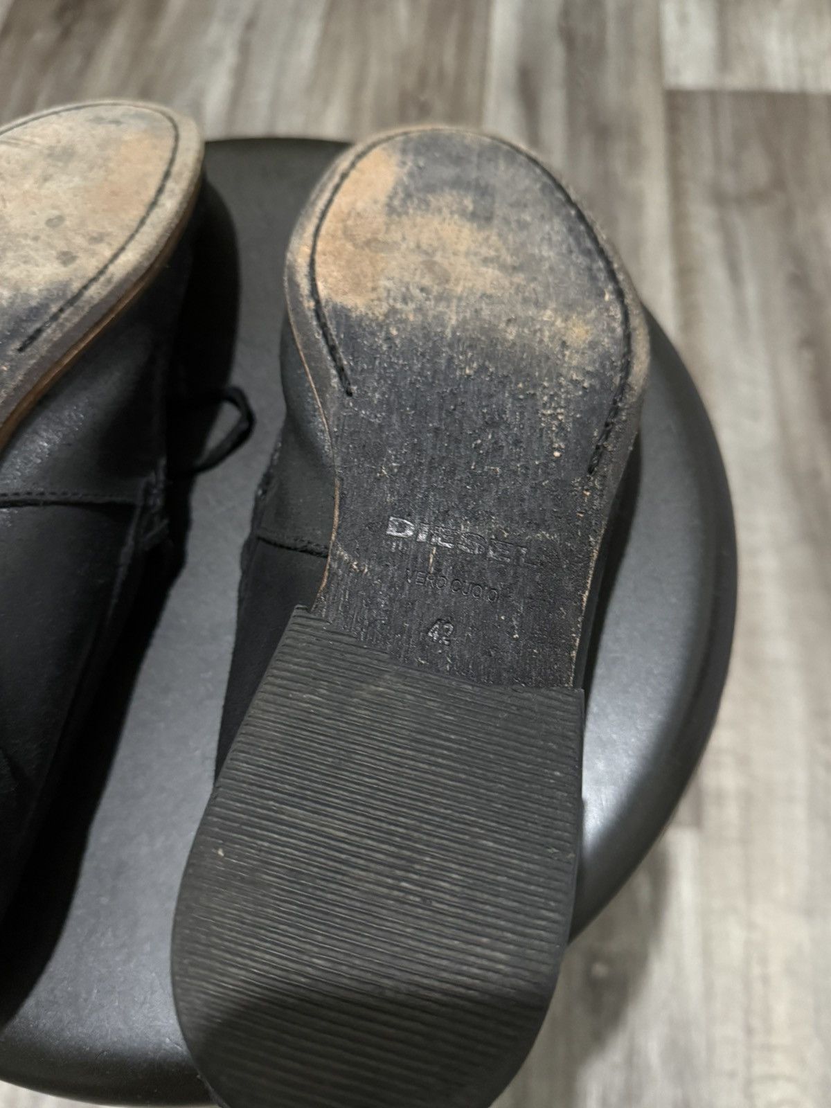 Diesel DIESEL RARE MEN’S BLACK LEATHER LOAFERS SLIP ON SHOES Size42 Size US 9.5 / EU 42-43 - 11 Thumbnail