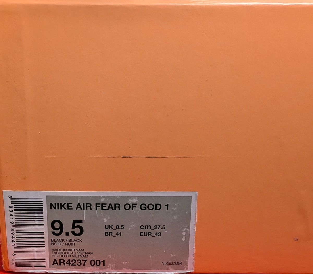 Fear of God × Nike Size 9.5 - Nike Air Fear Of God 1 Black Size US 9.5 / EU 42-43 - 7 Thumbnail