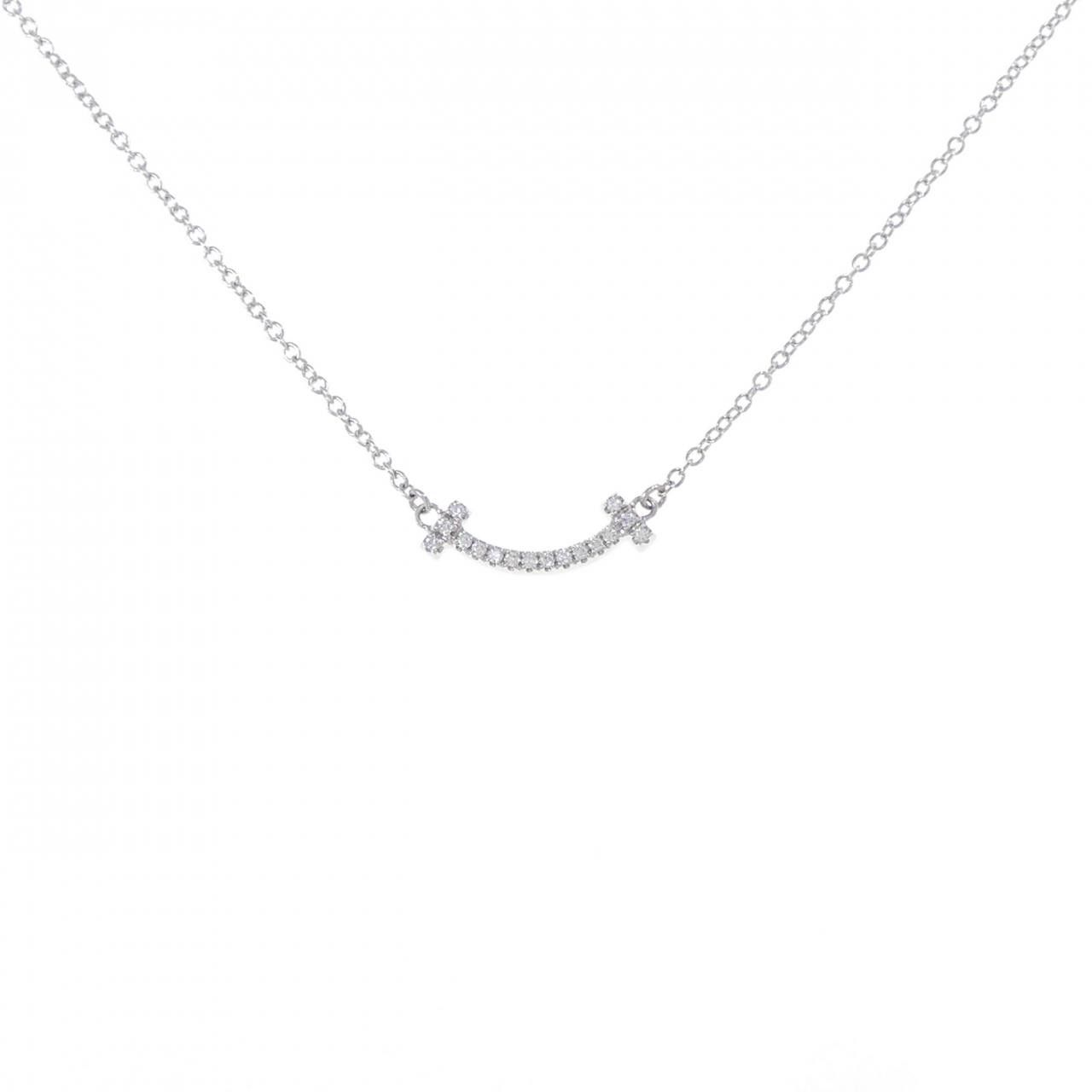 Tiffany & Co. Tiffany & Co. Tiffany T Smile Mini 750 White Gold Diamond Necklace Precious Metal Necklace DUTY FREE for USA Size ONE SIZE - 1 Thumbnail