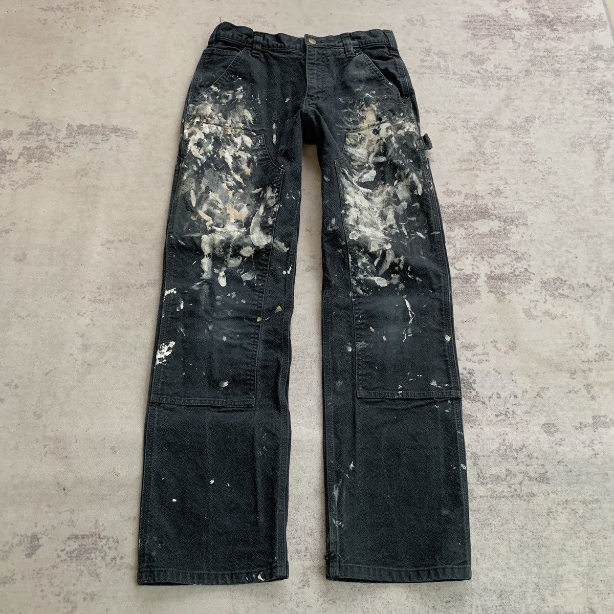 Carhartt Thrashed Paint Distressed Double Knee ERD GRUNGE
