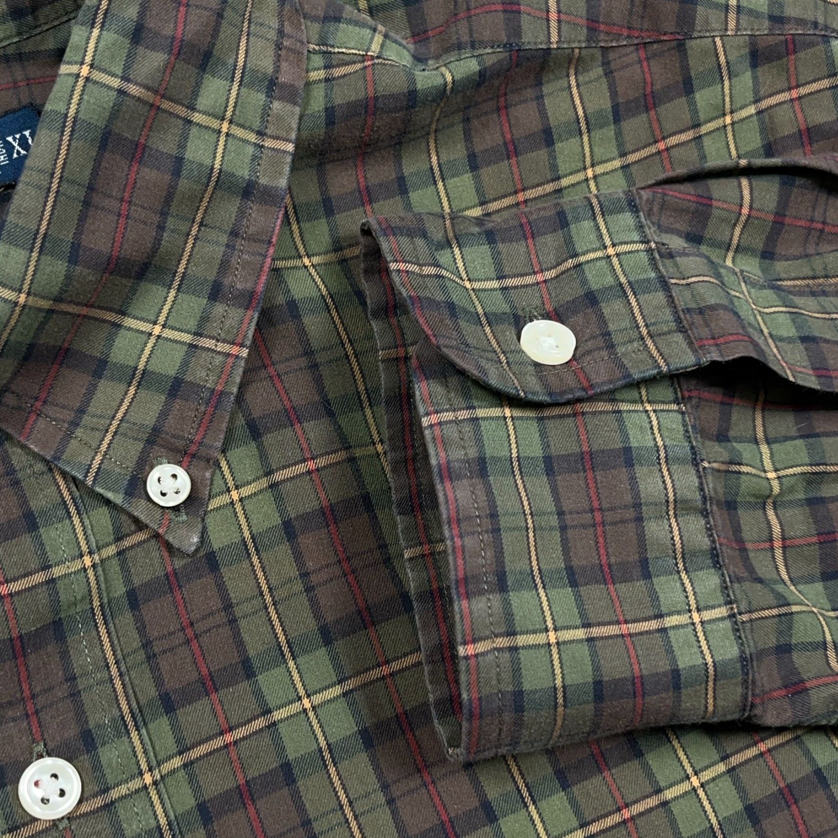 Ralph Lauren Ralph Lauren Shirt Men XL Olive Green Plaid Classic Fit Button Up Pony Colorful, Preppy, Modern Mens XXL? Size US XL / EU 56 / 4 - 5 Thumbnail