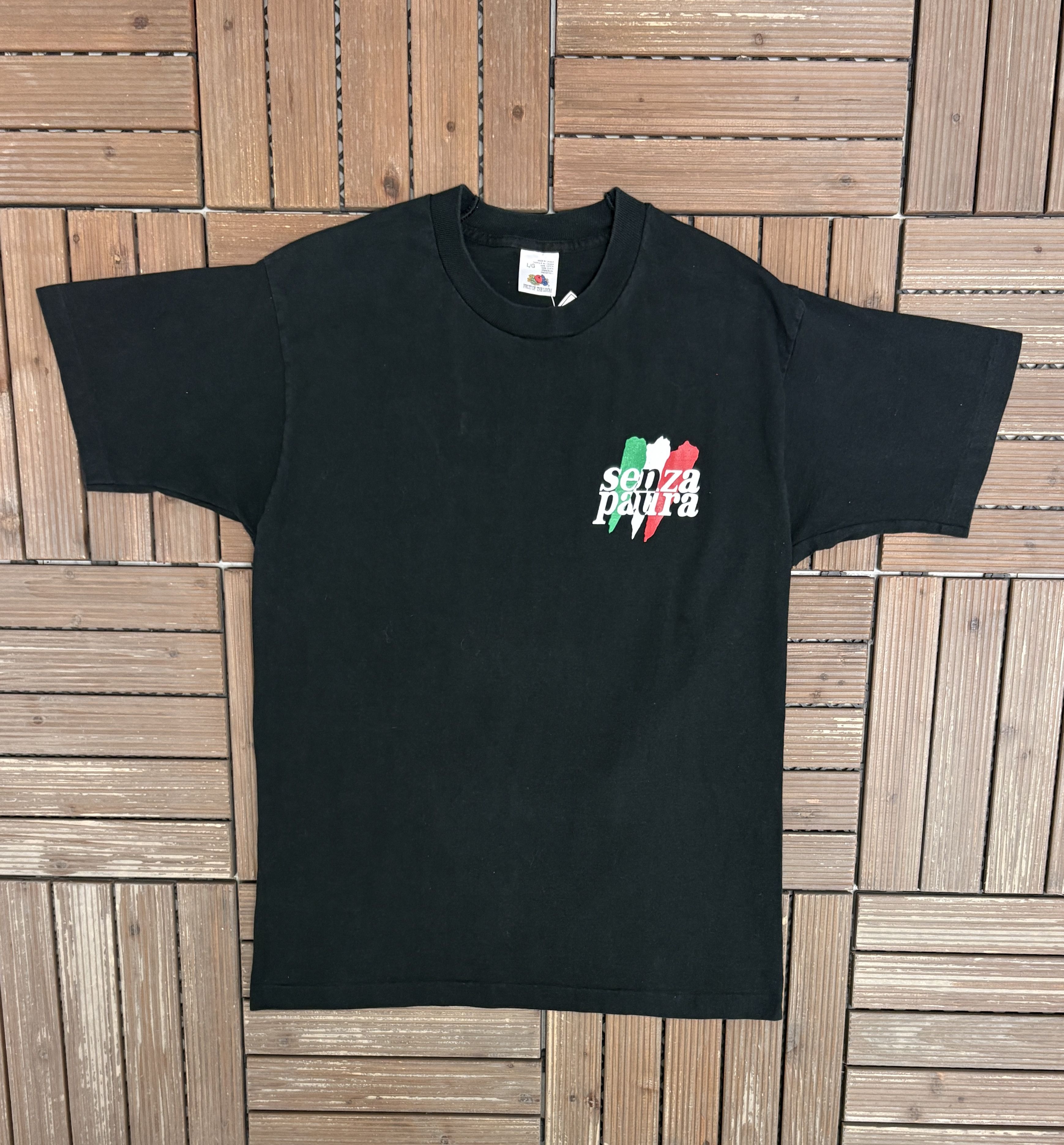 Vintage Senza Paura Pain Is Gain Vintage Black Tee Size US L / EU 52-54 / 3 - 1 Thumbnail