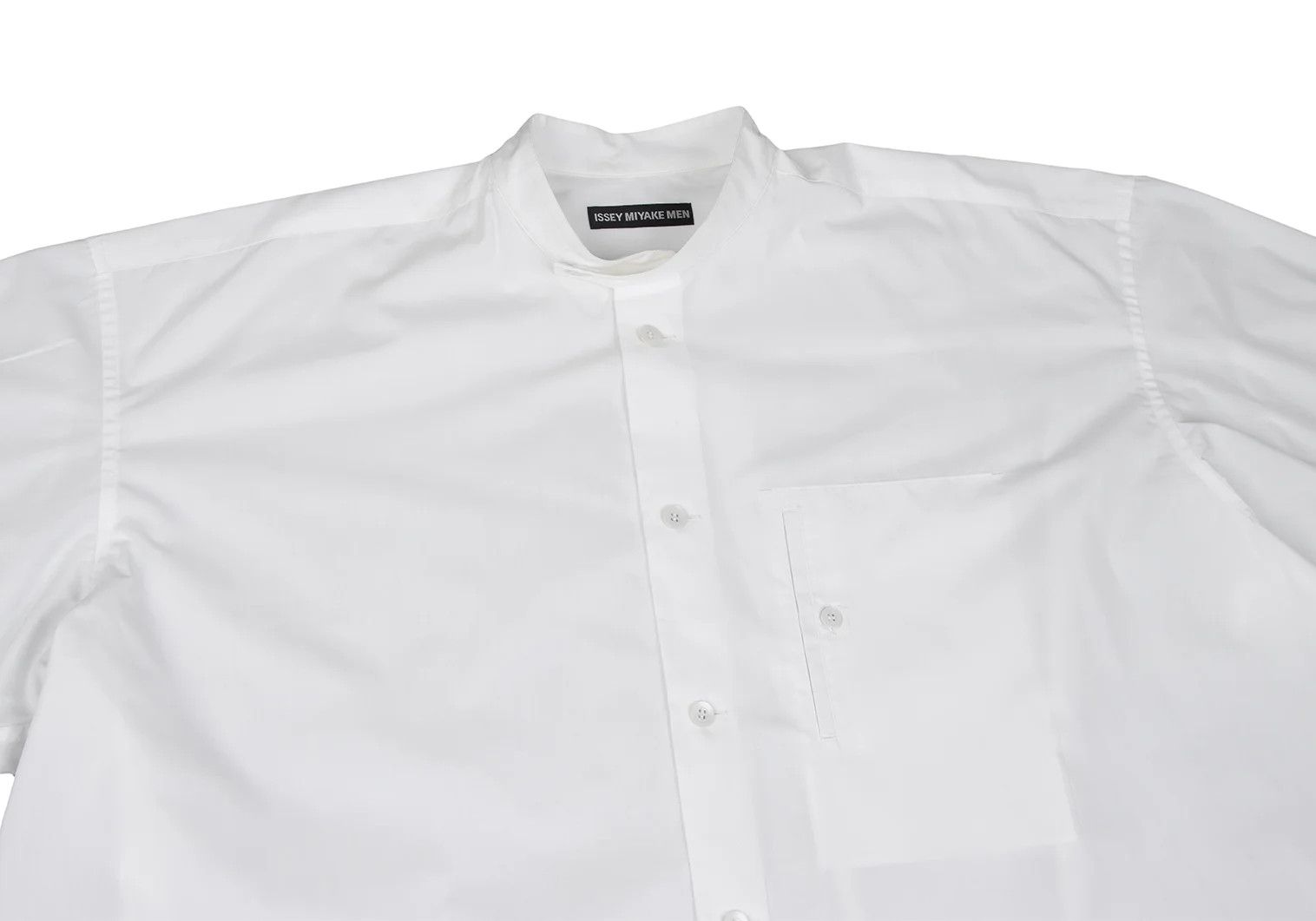 Issey Miyake Oversized Mao Collar Shirt in White Size US S / EU 44-46 / 1 - 2 Thumbnail