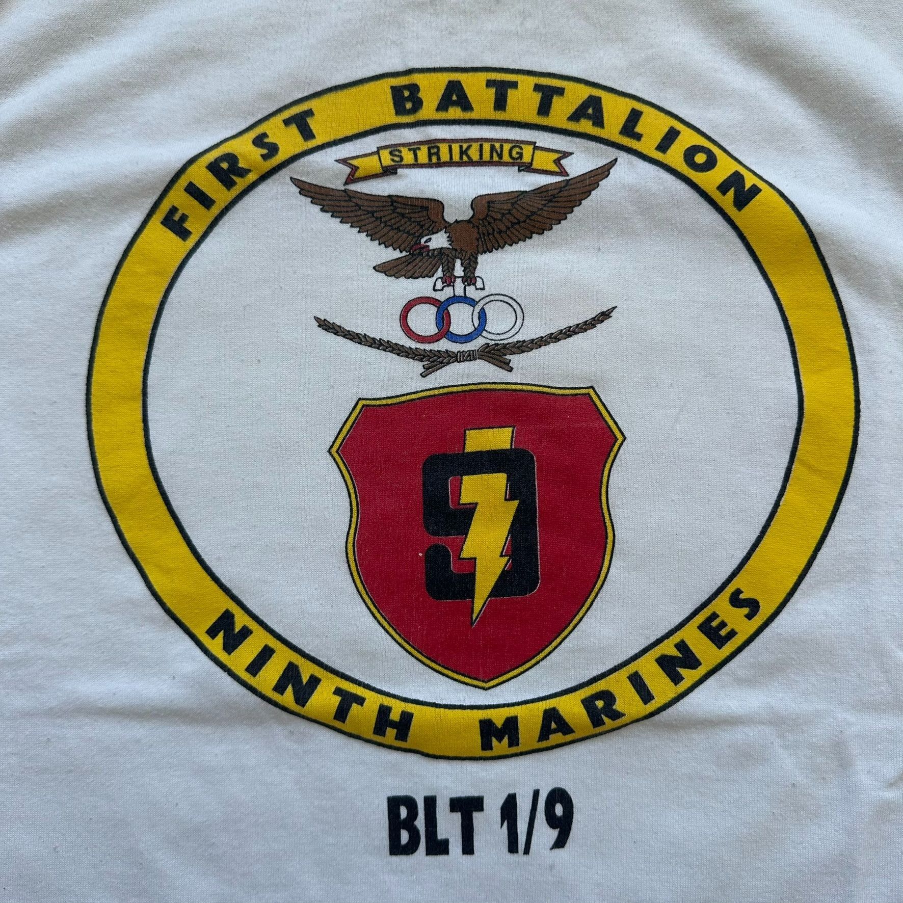 Vintage Vintage USMC Marine Corps T-Shirt 1/9 1st Battalion 9th Mari Size US XL / EU 56 / 4 - 2 Thumbnail