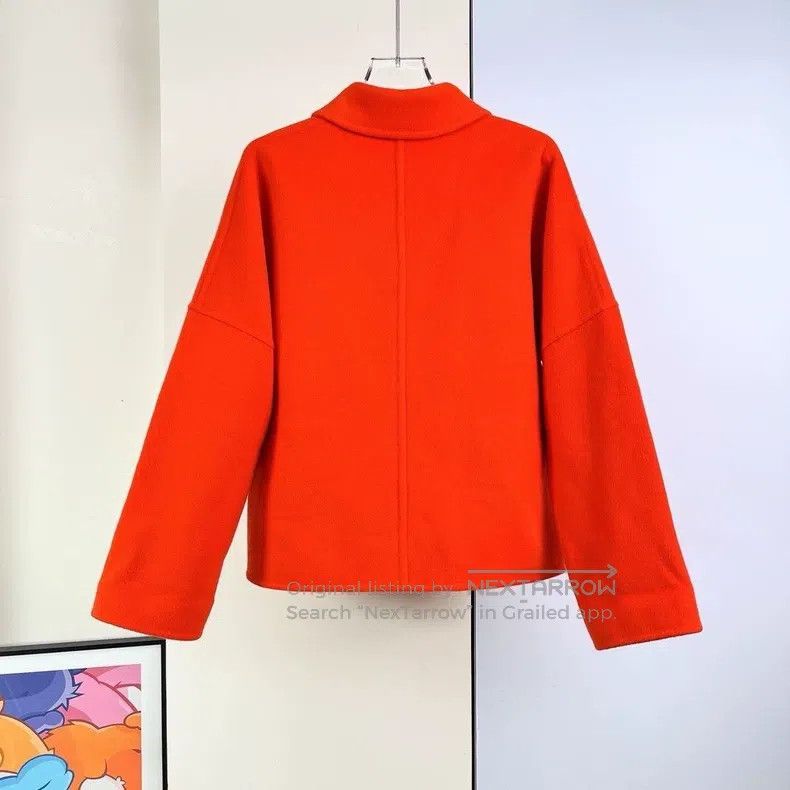 Hermes Hermes Orange Fleece Coat Size XXS / US 00 / IT 34 - 2 Thumbnail