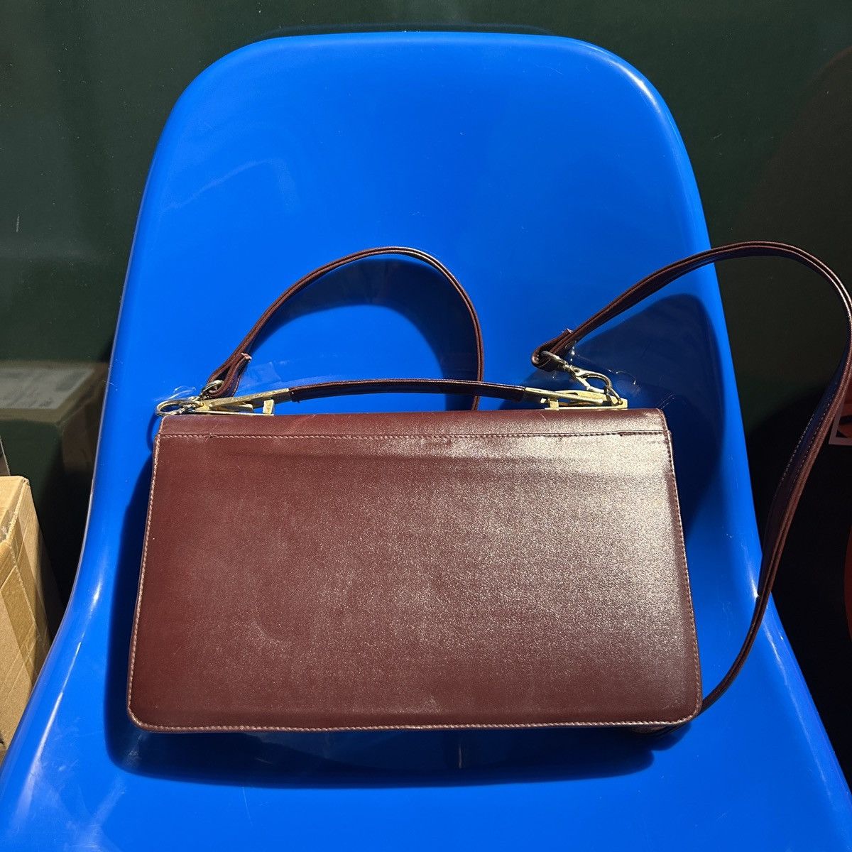 Cartier Cartier Vintage Burgundy Oval Logo Shoulder Bag – 70s/80s Size ONE SIZE - 2 Thumbnail