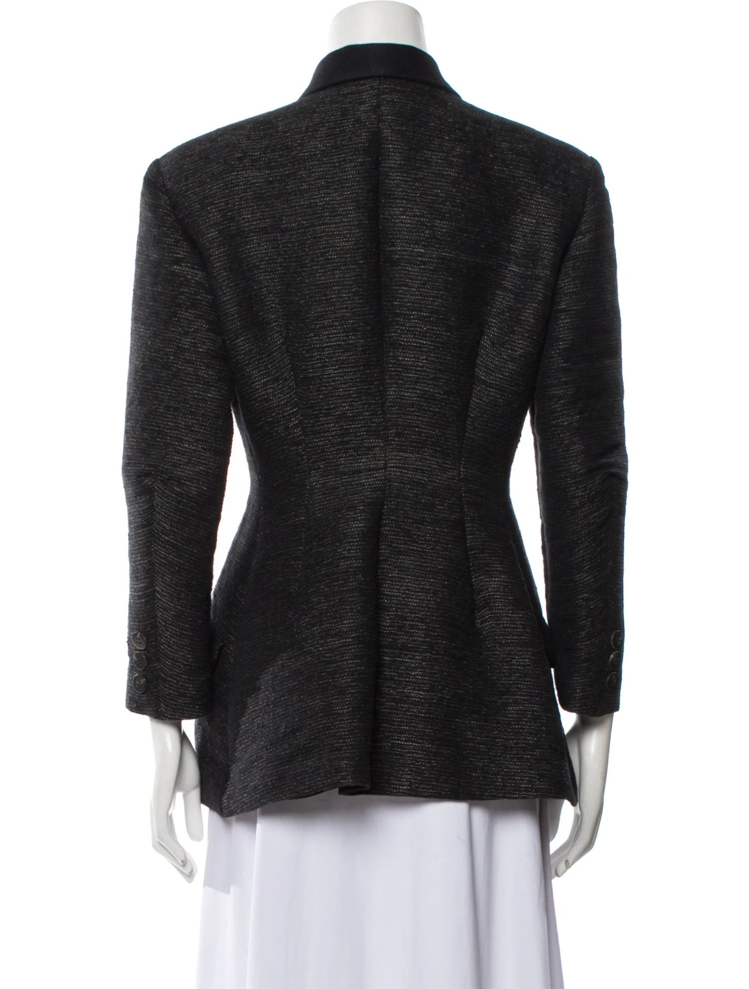 Issey Miyake o1tko10125 Border Jacquard Jacket in Black Size S / US 4 / IT 40 - 3 Thumbnail