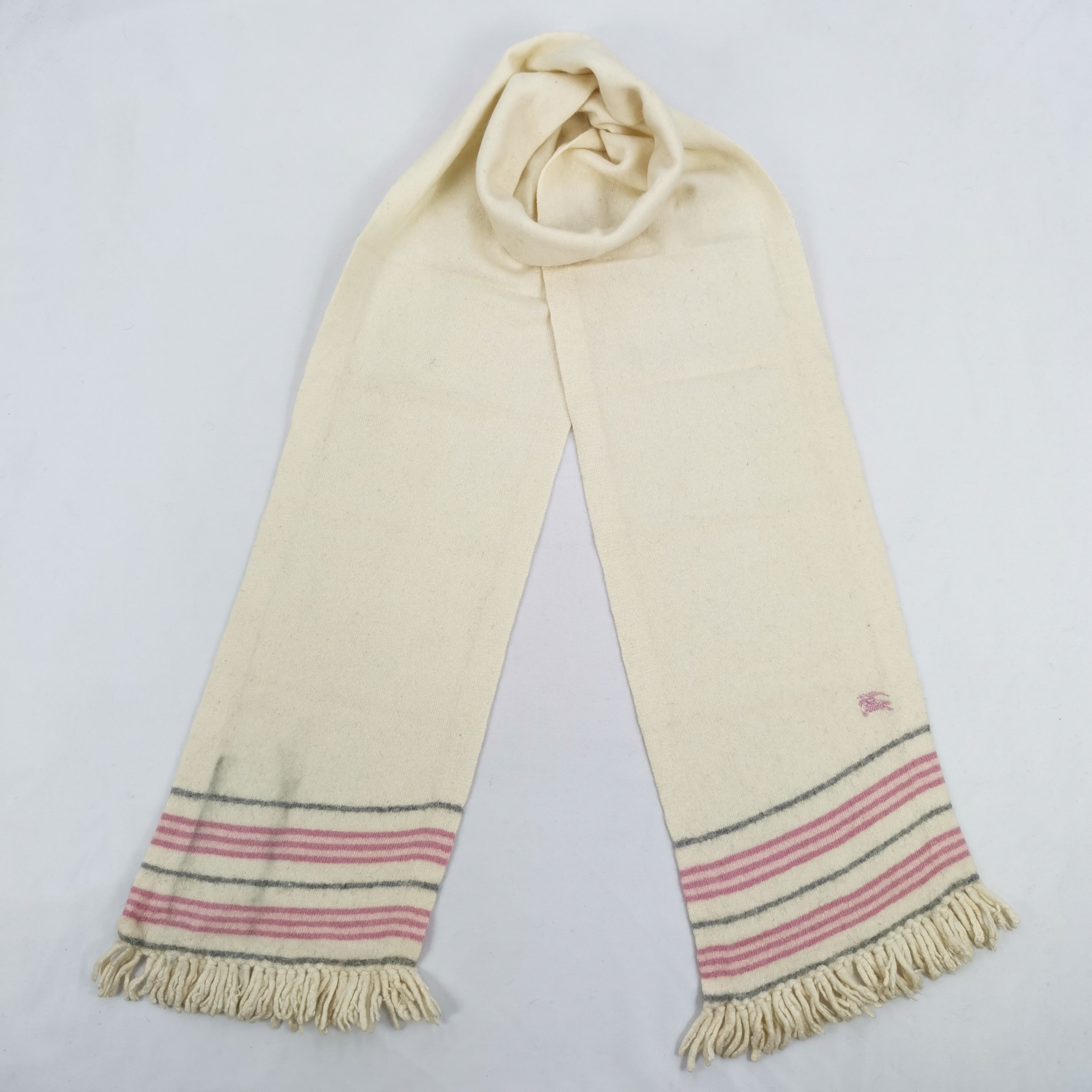 Burberry Vintage Burberry Wool Scarf Muffler Cashmere Scarves Size ONE SIZE - 1 Thumbnail