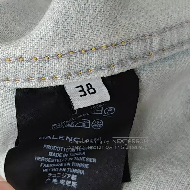 Balenciaga Balenciaga Denim Jacket, Size 38 Light Blue Size XS / US 0-2 / IT 36-38 - 3 Thumbnail