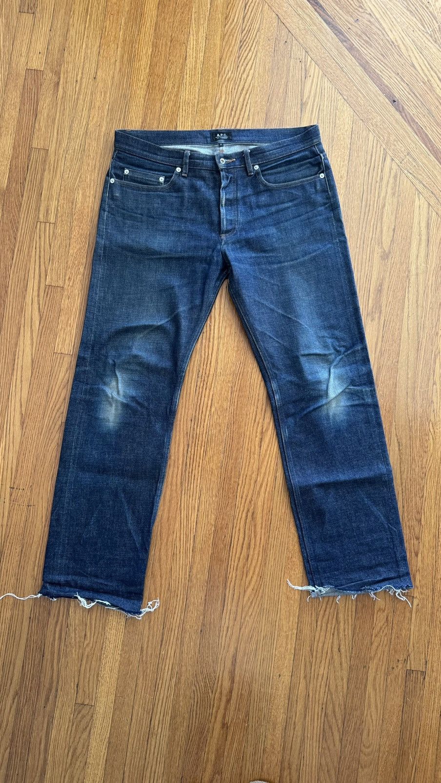 A.P.C. A.P.C Mid-rise classic straight leg jeans in Japanese raw Size US 31 - 1 Thumbnail