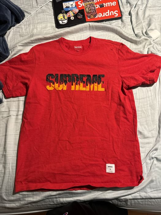 Supreme Supreme Flames Tee FW19 | Grailed