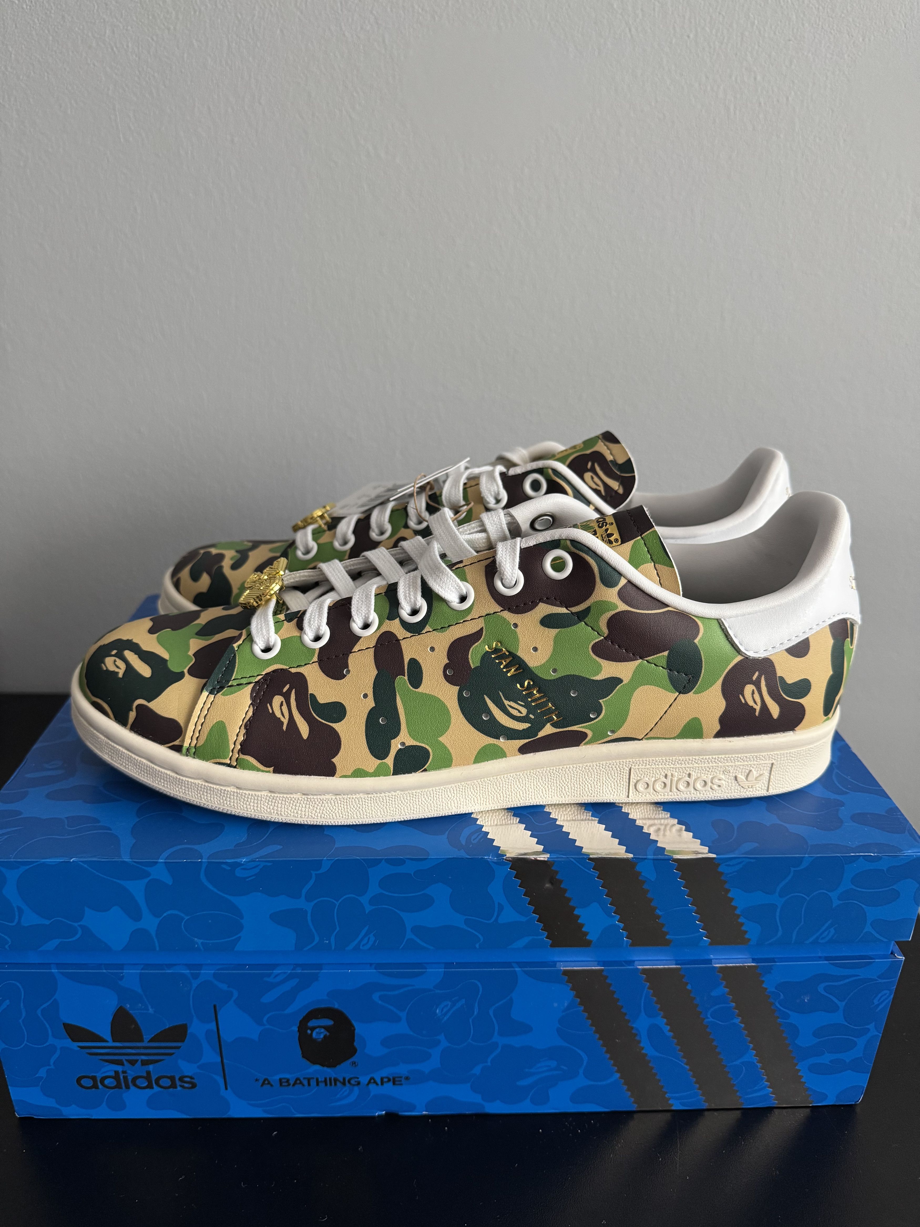 Adidas × Bape A Bathing Ape x Adidas Stan Smith ABC Camo IG8949 bapesta Size US 9.5 / EU 42-43 - 1 Thumbnail
