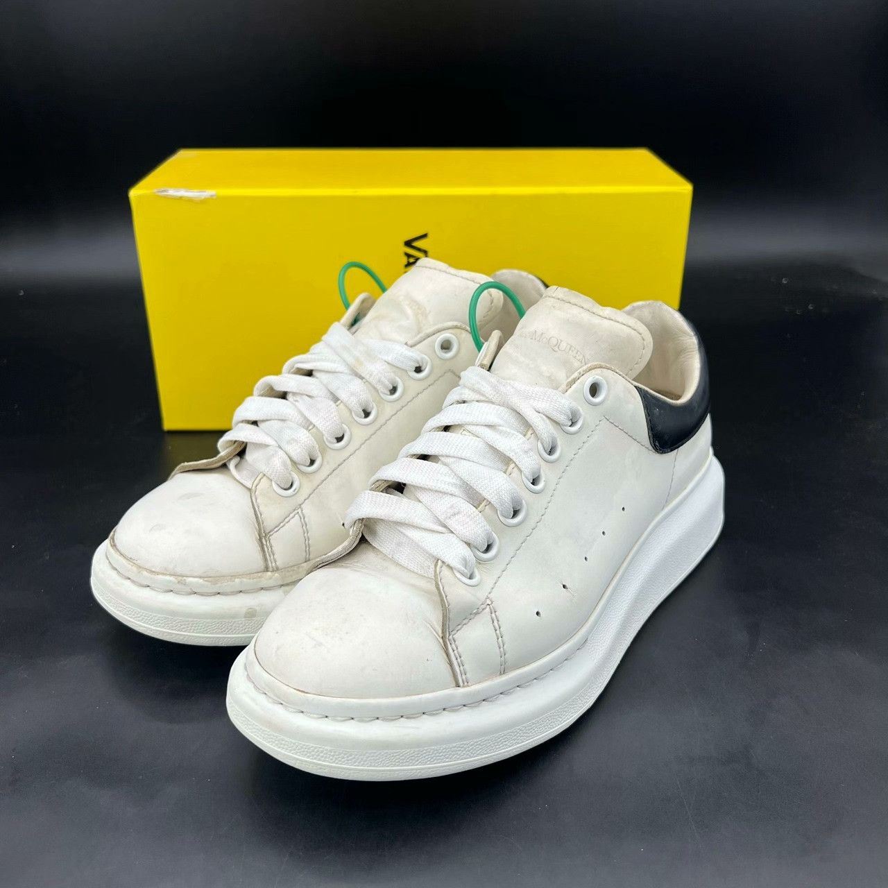 Alexander McQueen Alexander McQueen Leather Black Lowtop Sneakers 40 Men Size US 7.5 / EU 40-41 - 1 Thumbnail
