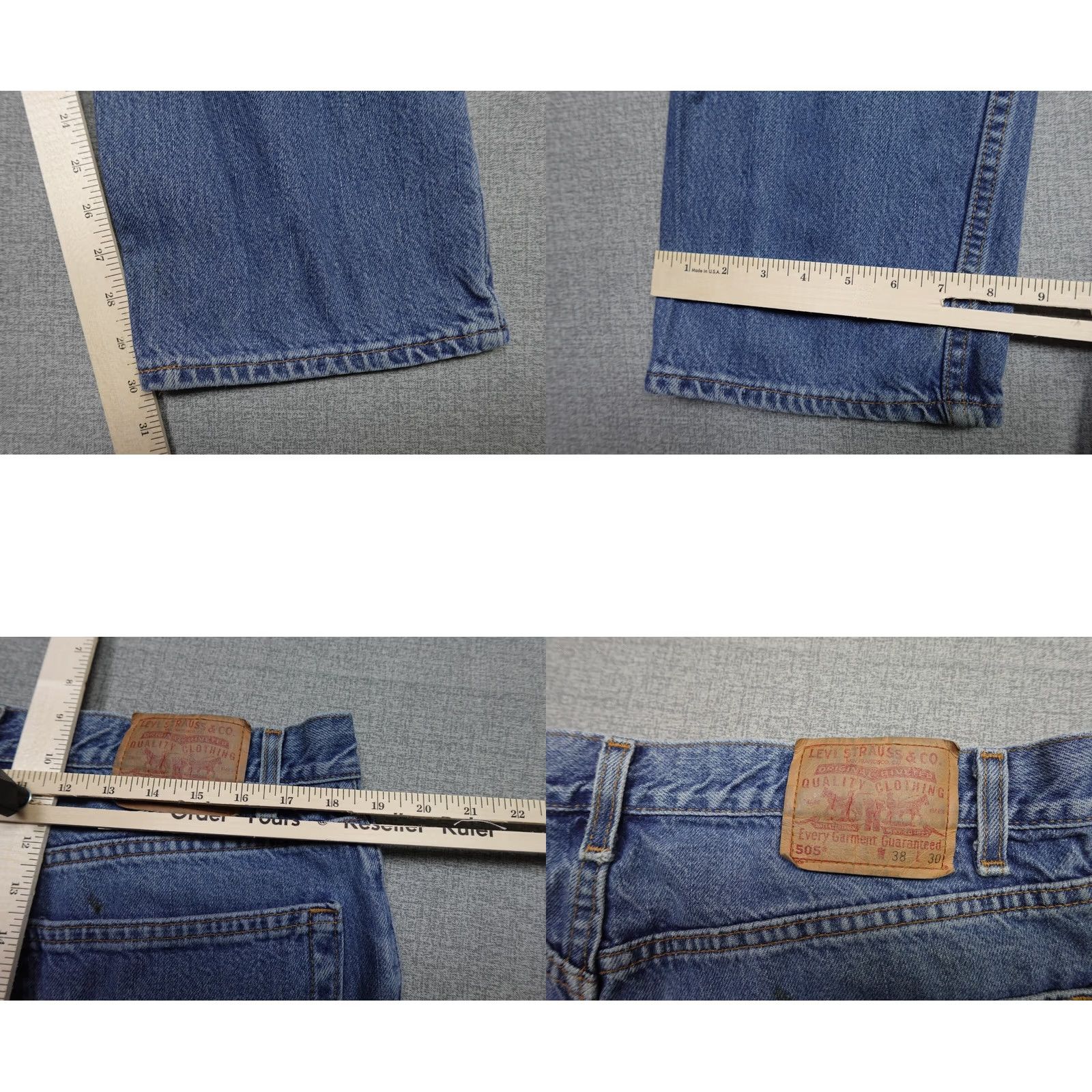 Levi's Vintage Levi's 505 Jeans Mens 38x30 Blue Regular Fit Straight Levi's 505 Cowboy Rancher Jeans Mens Brown? Size US 38 / EU 54 - 8 Thumbnail