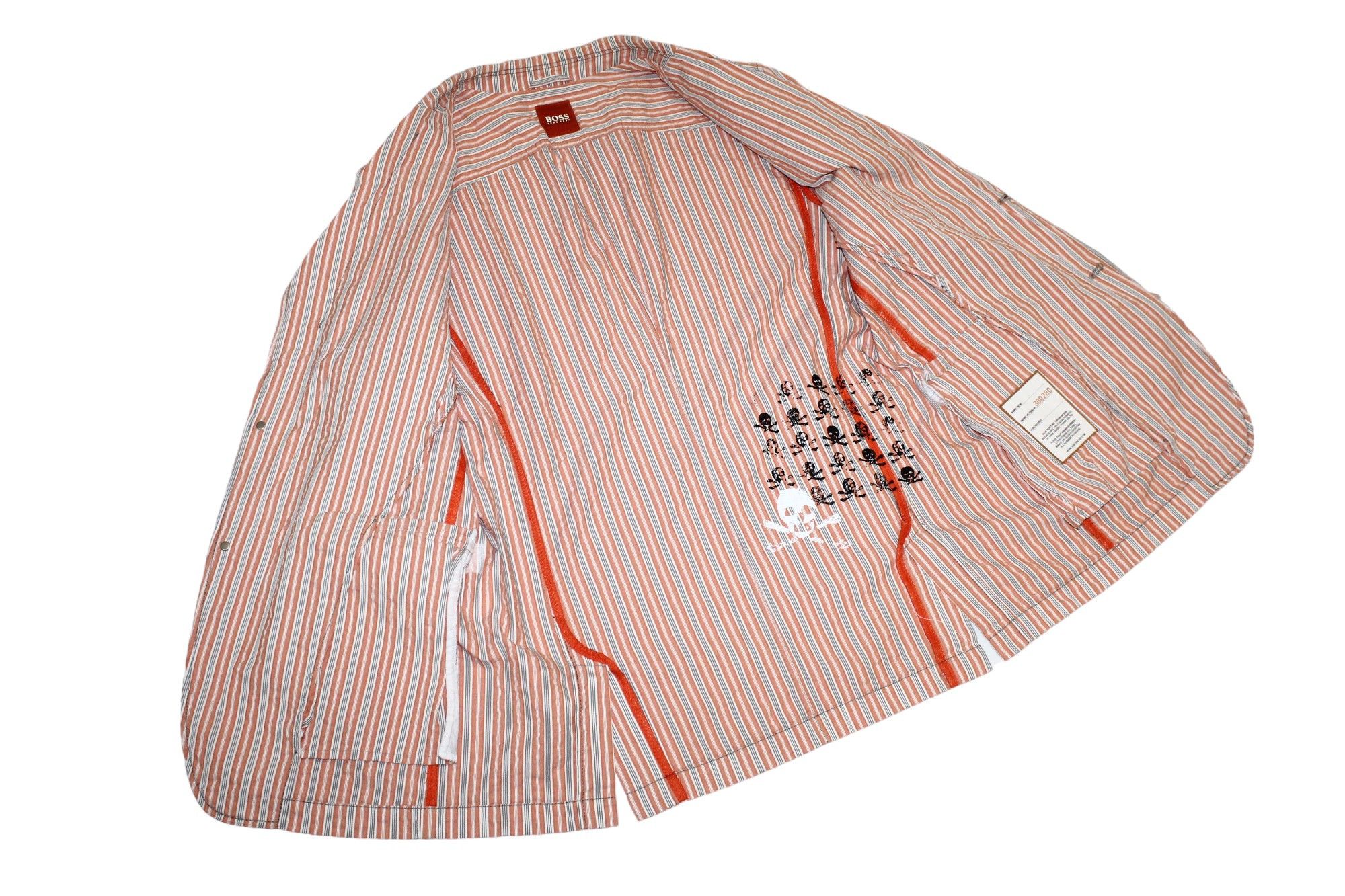 Hugo Boss 🔥90's Boss Orange Cotton Striped Hickory Blazer Jacket Size US L / EU 52-54 / 3 - 8 Thumbnail