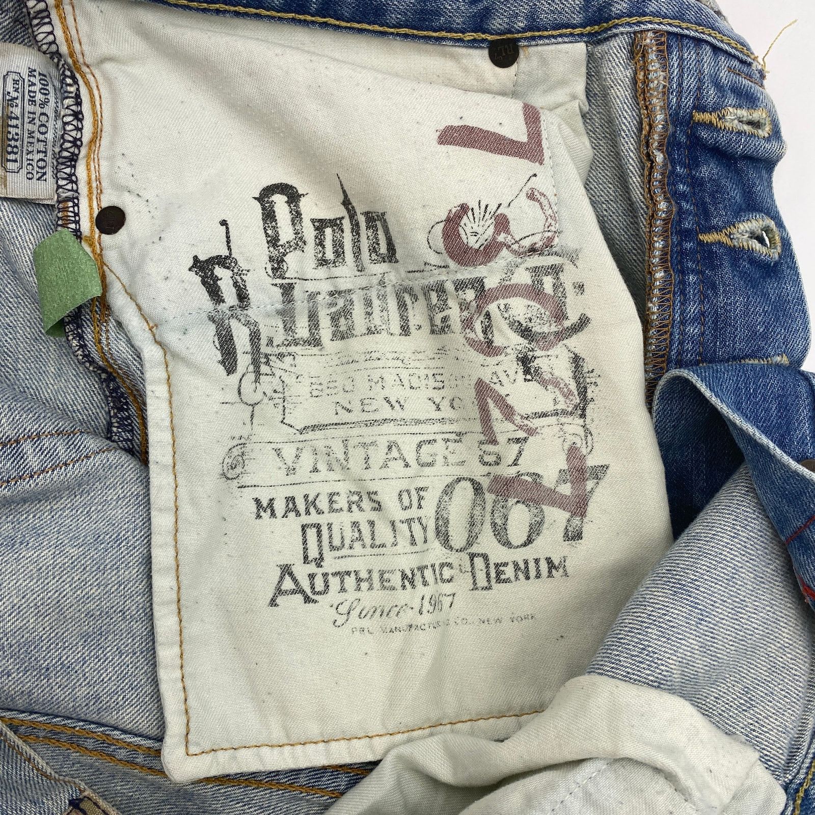 Polo Ralph Lauren × Vintage Polo Ralph Lauren Jeans Vintage Straight Leg Blue Light Wash Size US 34 / EU 50 - 6 Thumbnail