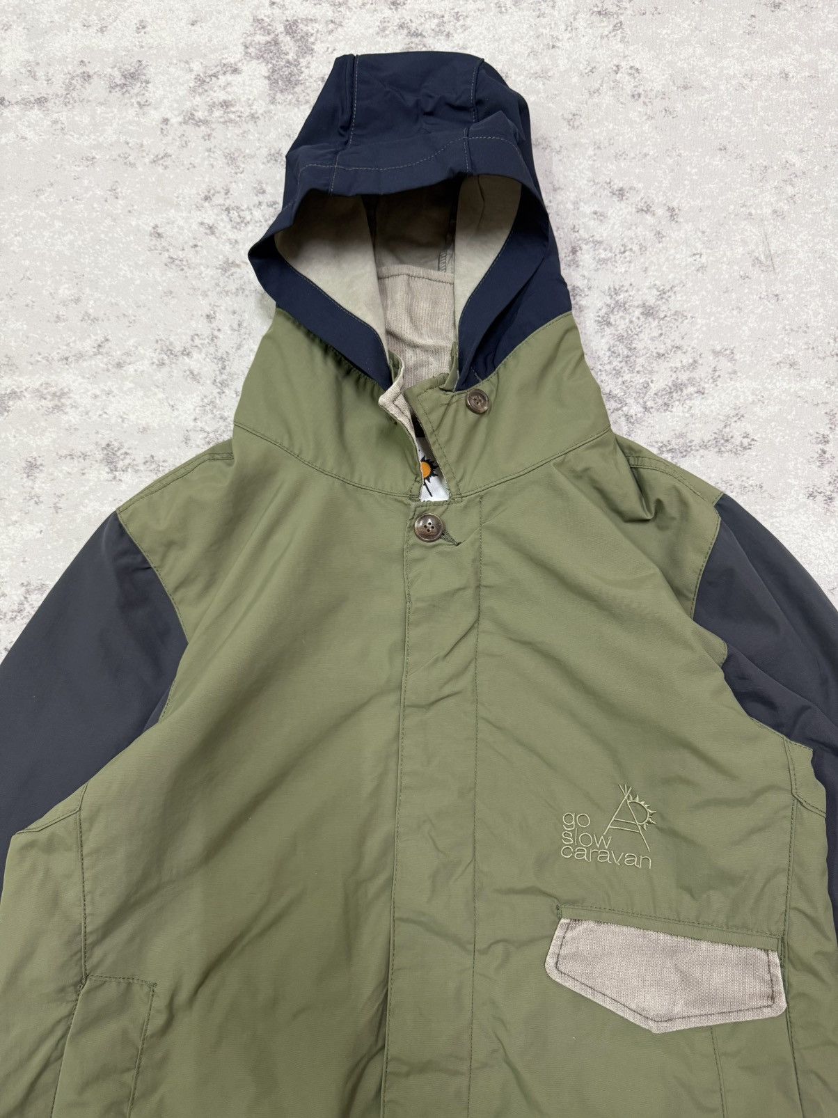 go slow caravan Go Slow Caravan Button Up Windbreaker Jacket Hoodie Size US S / EU 44-46 / 1 - 6 Thumbnail