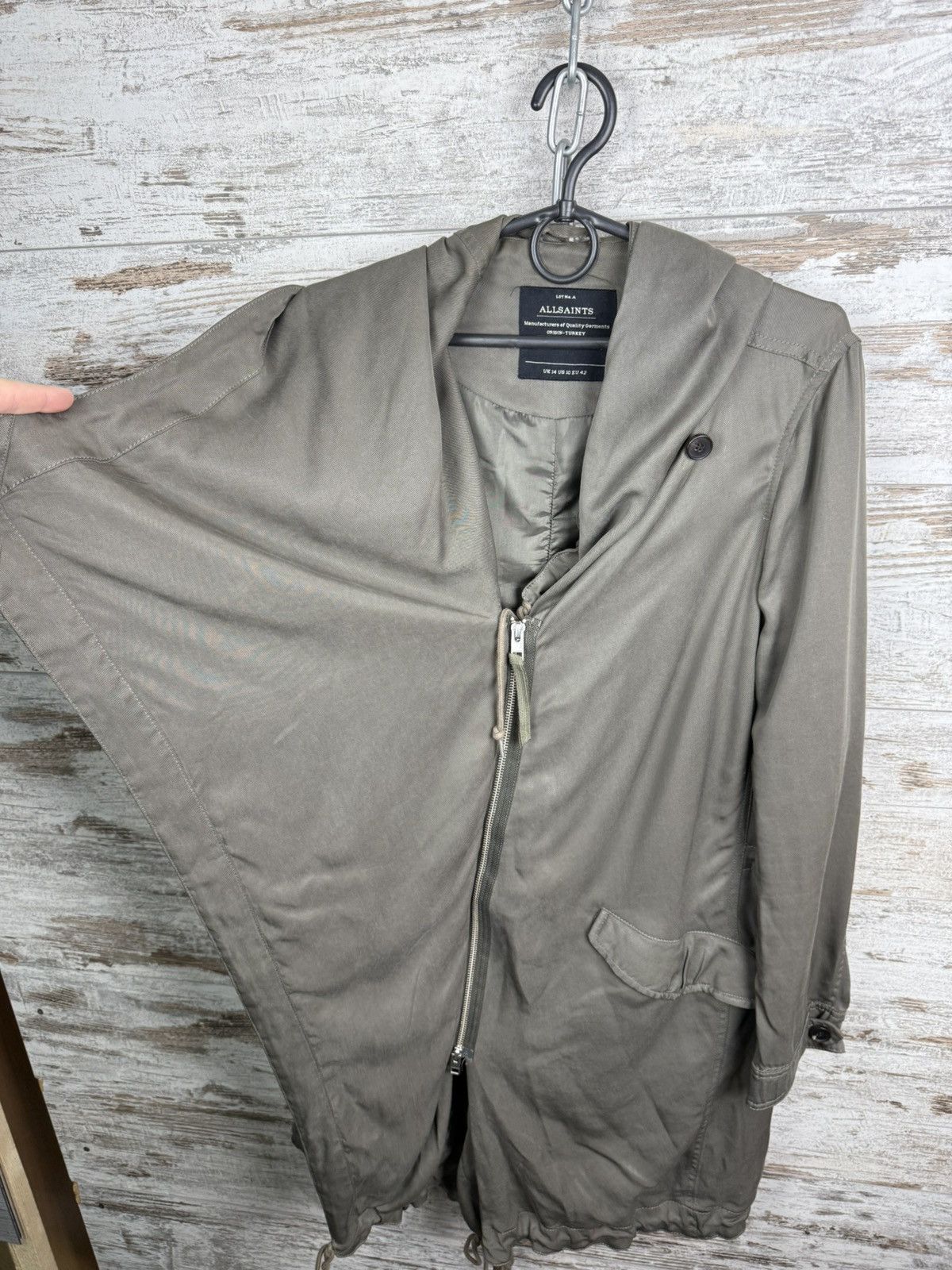 Allsaints Vintage ALLSAINTS PORTERE KHAKI PARKA COAT Japanese Y2K Size L / US 10 / IT 46 - 9 Thumbnail