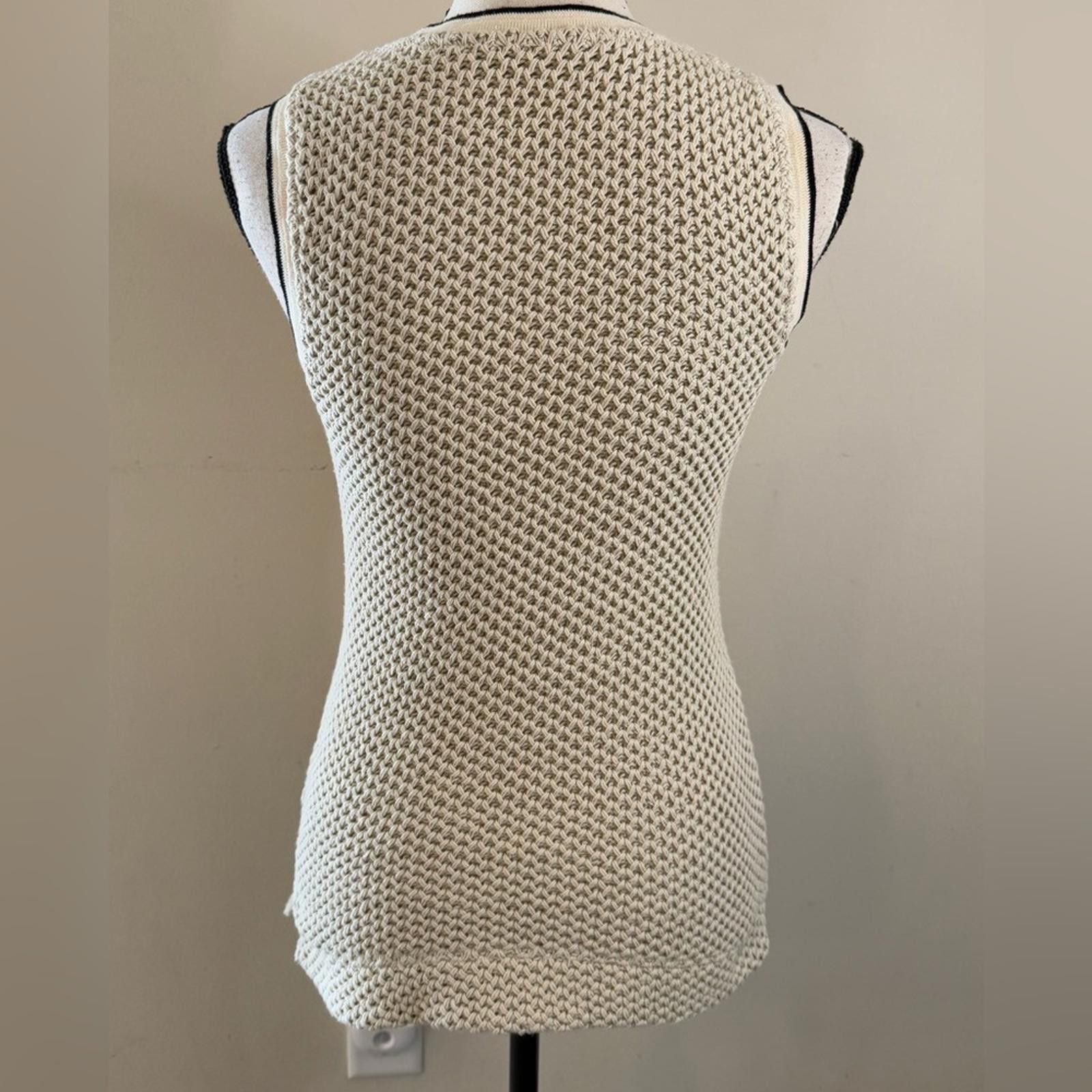 Other Three dots sleeveless beige tan knit cotton sweater SZ SM Size S / US 4 / IT 40 - 4 Thumbnail