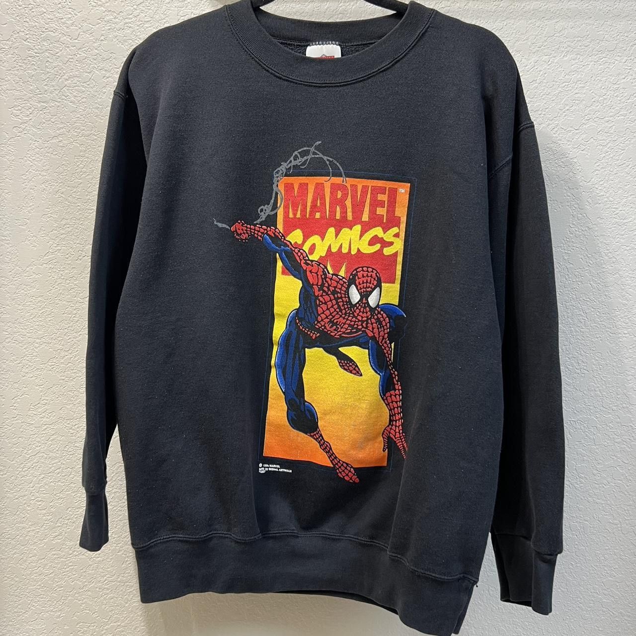 Marvel Comics × Vintage Vintage 90s Black Marvel Comic Spiderman crewneck sweatshirt Size US L / EU 52-54 / 3 - 1 Thumbnail