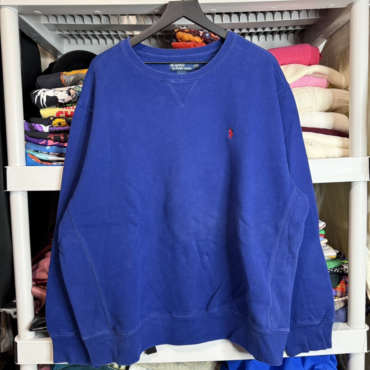 Polo Ralph Lauren Vintage Polo Ralph Lauren crewneck Royal Blue Reverse Weave Size US XXL / EU 58 / 5 - 1 Thumbnail
