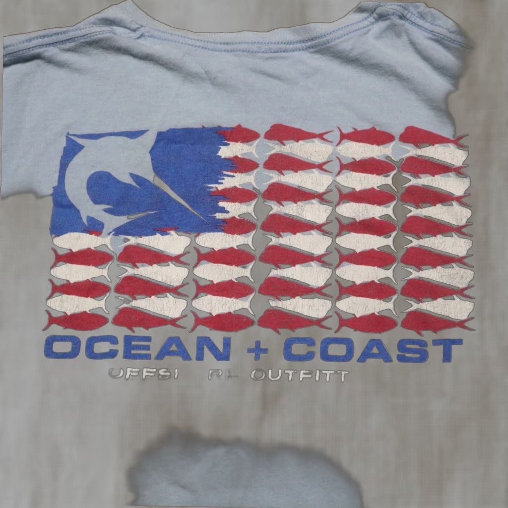 Vintage Ocean Coast Men's Blue Swordfish Fish Graphic T-Shirt Large Size US L / EU 52-54 / 3 - 1 Thumbnail