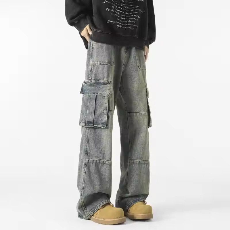 Vintage Aoyama x zai washed fade cargo jeans Size US 31 - 1 Thumbnail