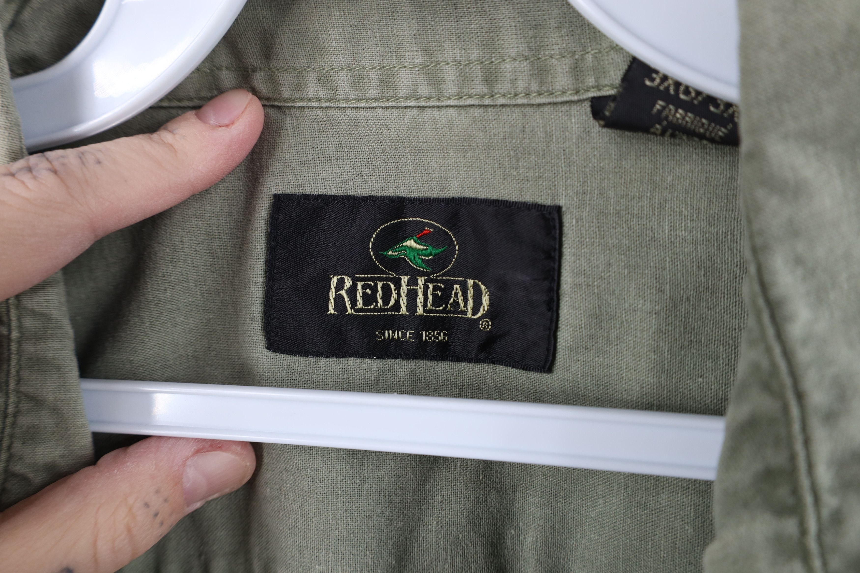 Vintage Vintage 90s Y2K Fishing Safari Button Shirt Green Cotton Size US XXL / EU 58 / 5 - 9 Thumbnail
