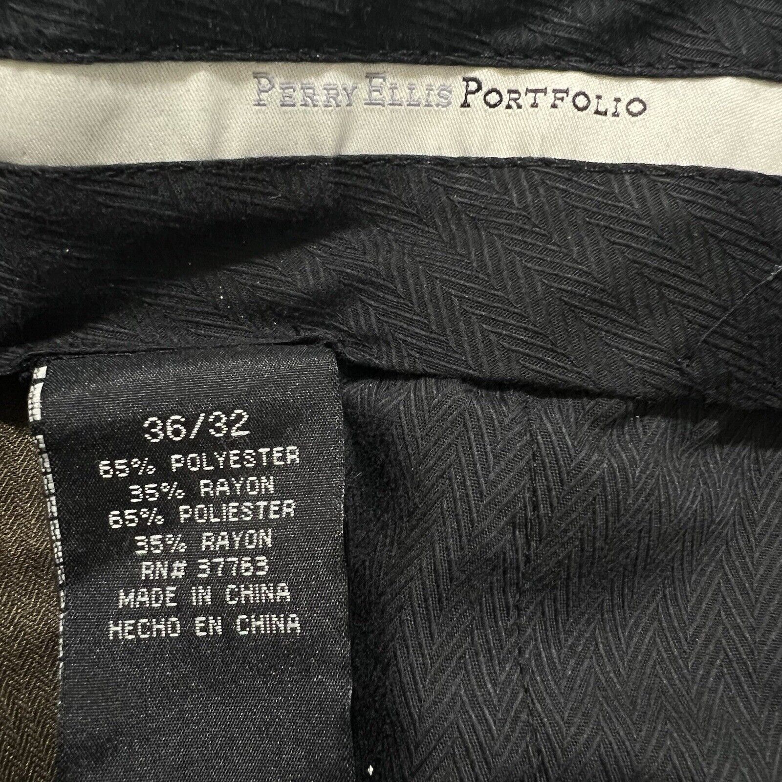 Perry Ellis Perry Ellis 36x32 Flat Front Straight Brown Suit Dress Pants Size US 36 / EU 52 - 4 Thumbnail