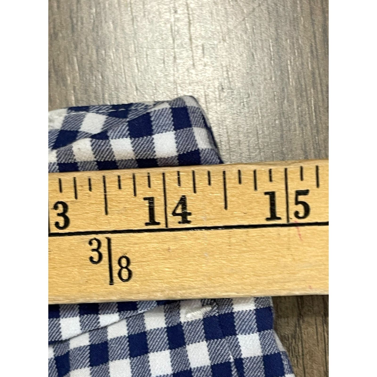 Vintage Halogen Pants Women Size 2 Plaid Ankle Straight Leg Blue White Casual Vintage: No Size 26" / US 2 / IT 38 - 3 Thumbnail