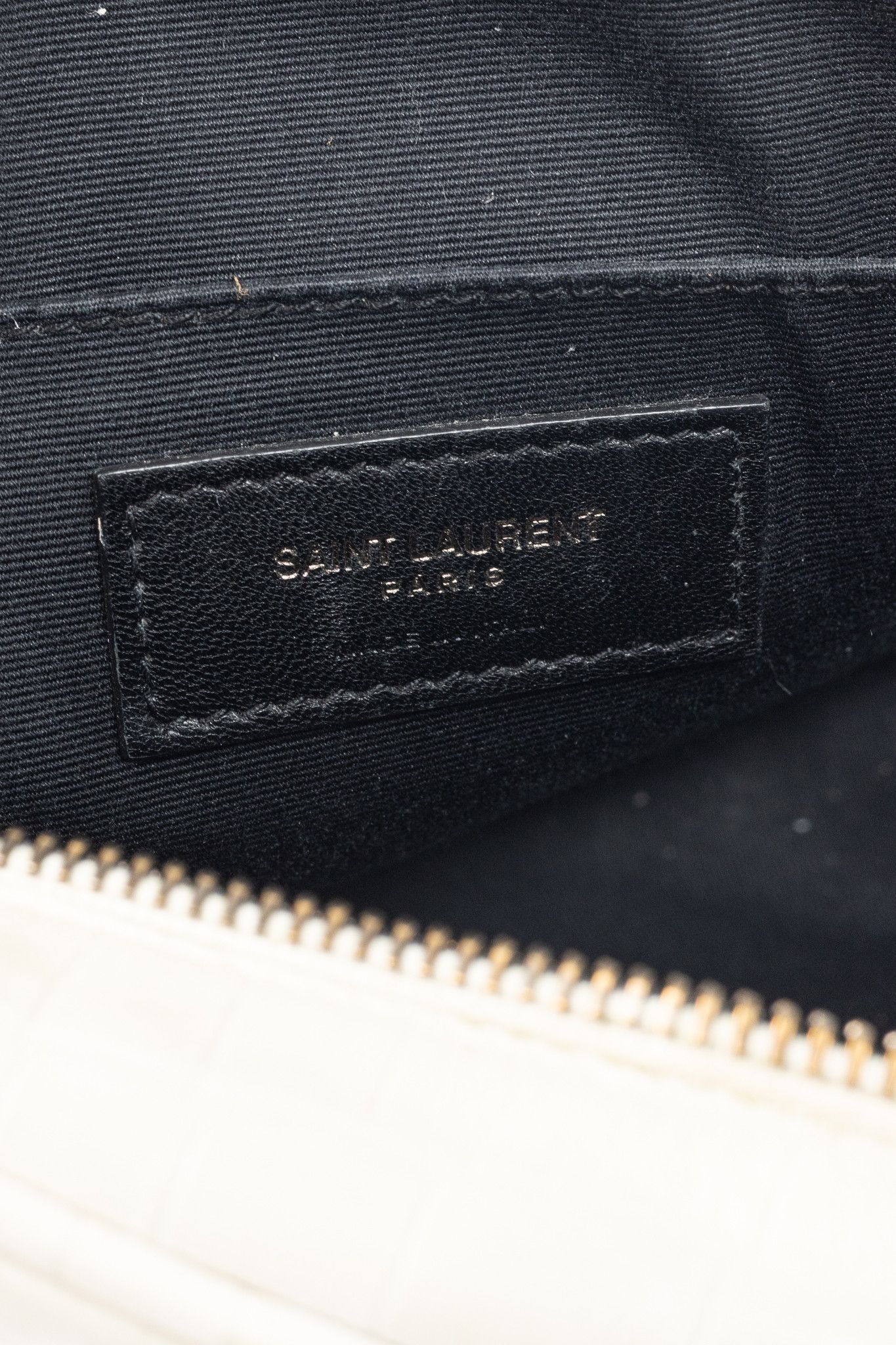 Saint Laurent Paris Saint Laurent Lou Camera White Croc-Embossed Crossbody Size ONE SIZE - 13 Thumbnail