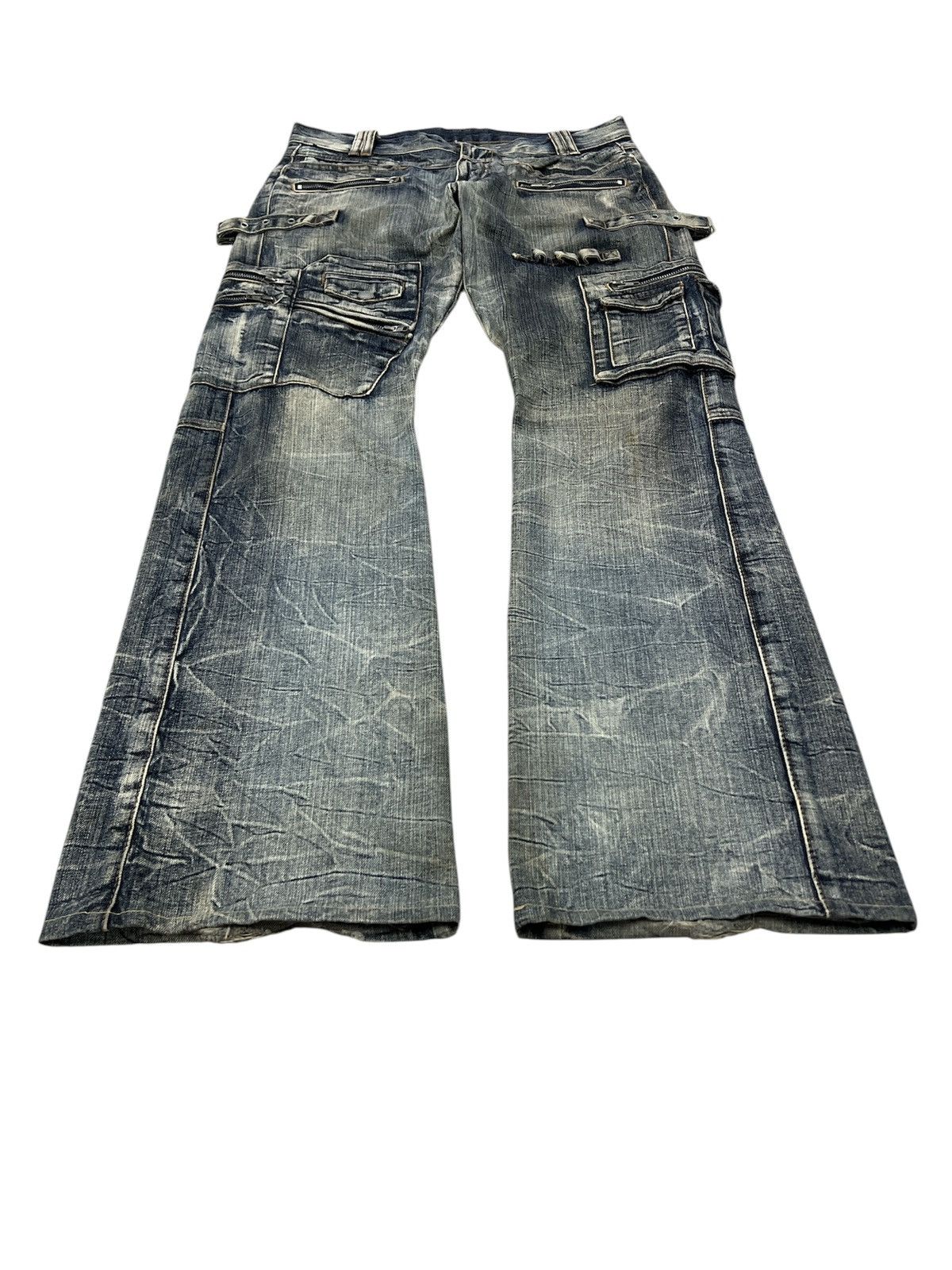 If Six Was Nine FLARED🔥SEMANTICS DESIGN DISTRESSED PANT Size US 32 / EU 48 - 2 Thumbnail