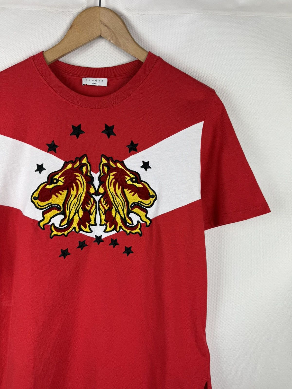 Sandro Sandro Paris Men’s Big Logo Short Sleeve T Shirt Size 2 / M Size US M / EU 48-50 / 2 - 5 Thumbnail