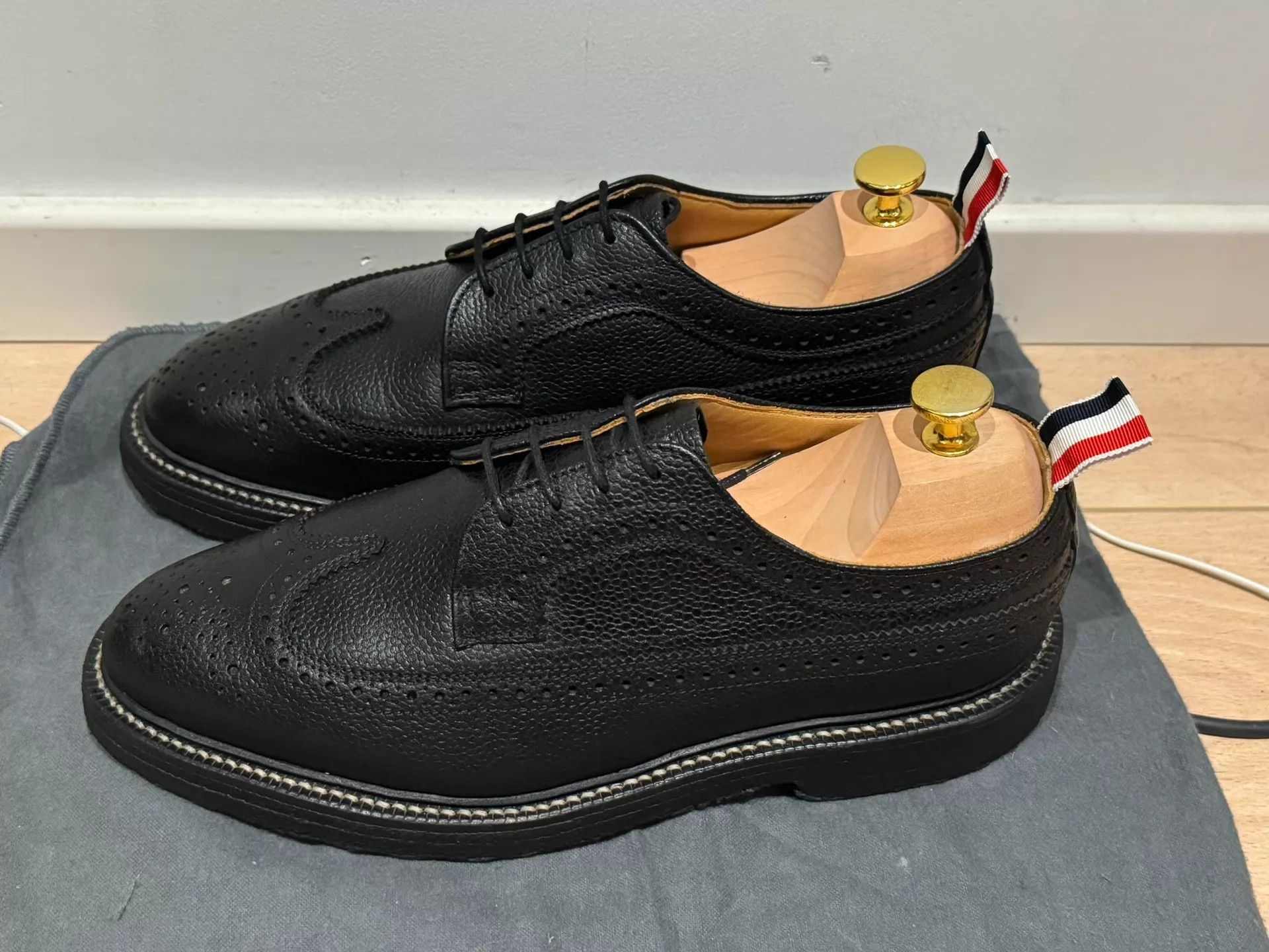 Thom Browne Thom Browne Classic Black Brogue Rubber Sole US 7.5 Size US 7.5 / EU 40-41 - 2 Thumbnail