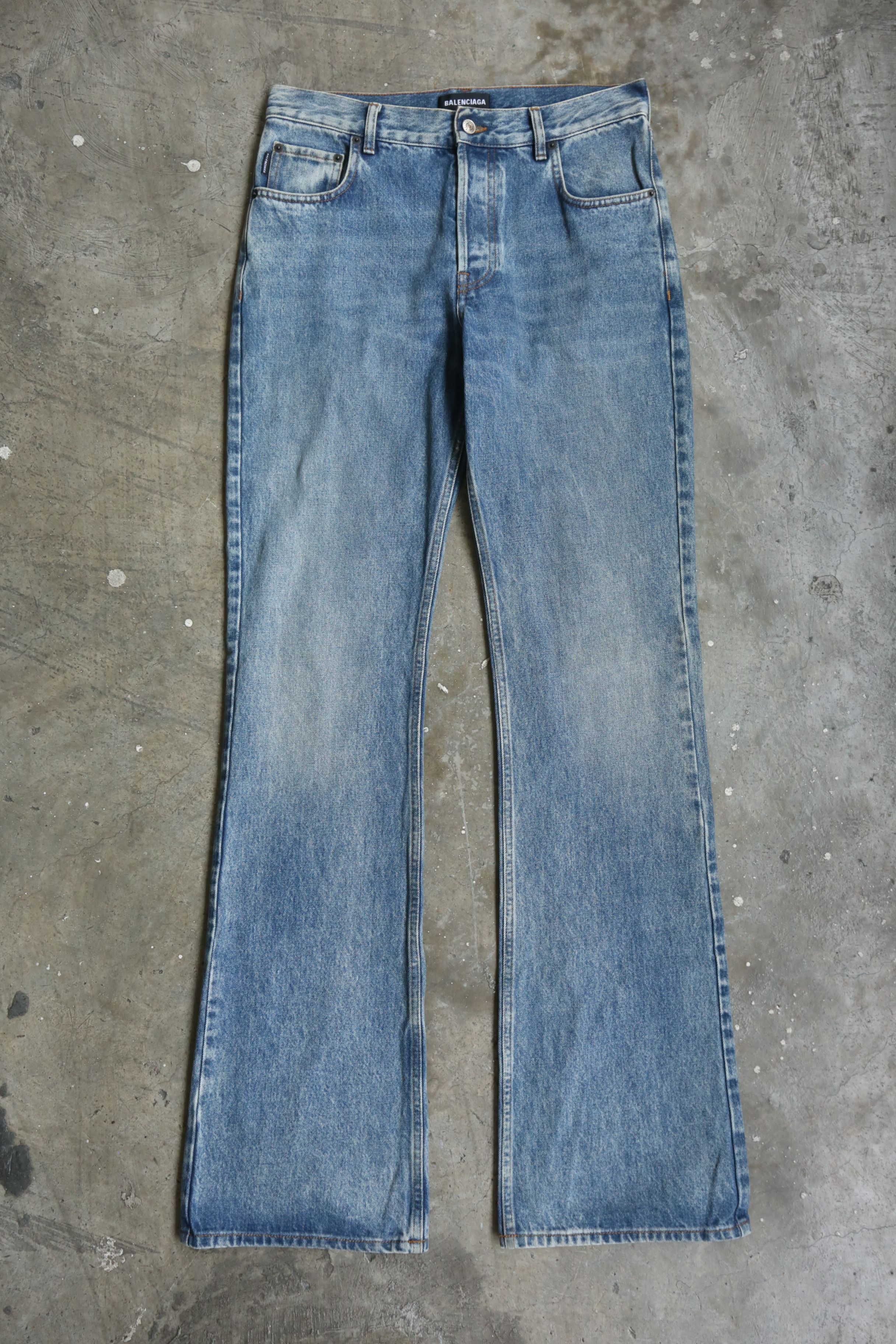 Balenciaga Balenciaga - SAMPLE - Resort 2019 - Flared Denim Jean Size US 30 / EU 46 - 3 Thumbnail