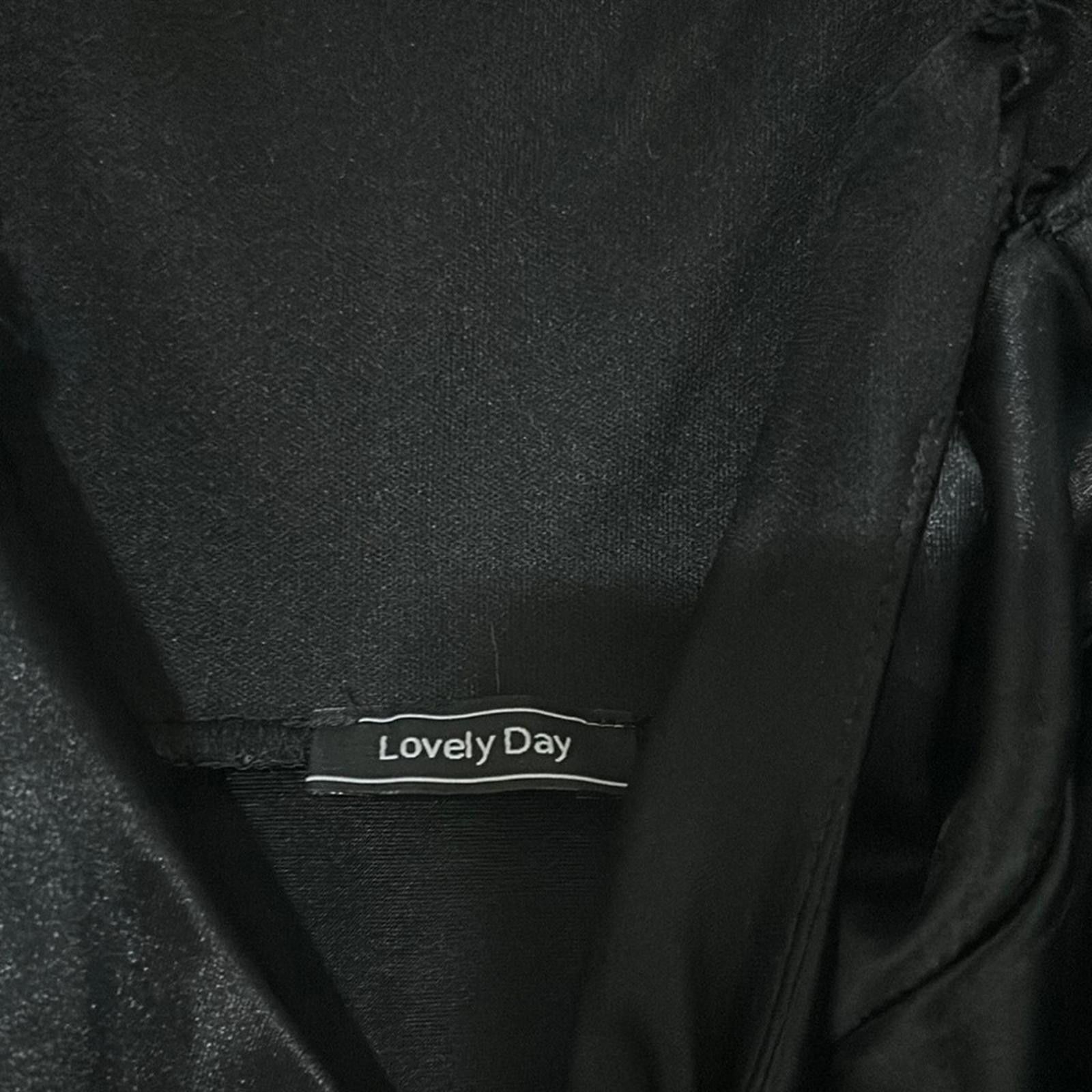 Designer Lovely Day Black Satin Dress Size M / US 6-8 / IT 42-44 - 2 Thumbnail
