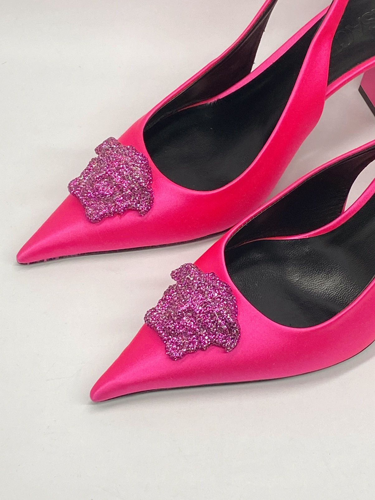 Versace Versace La Medusa Embellished Slingback Pump size 37.5 Size US 7.5 / IT 37.5 - 6 Thumbnail