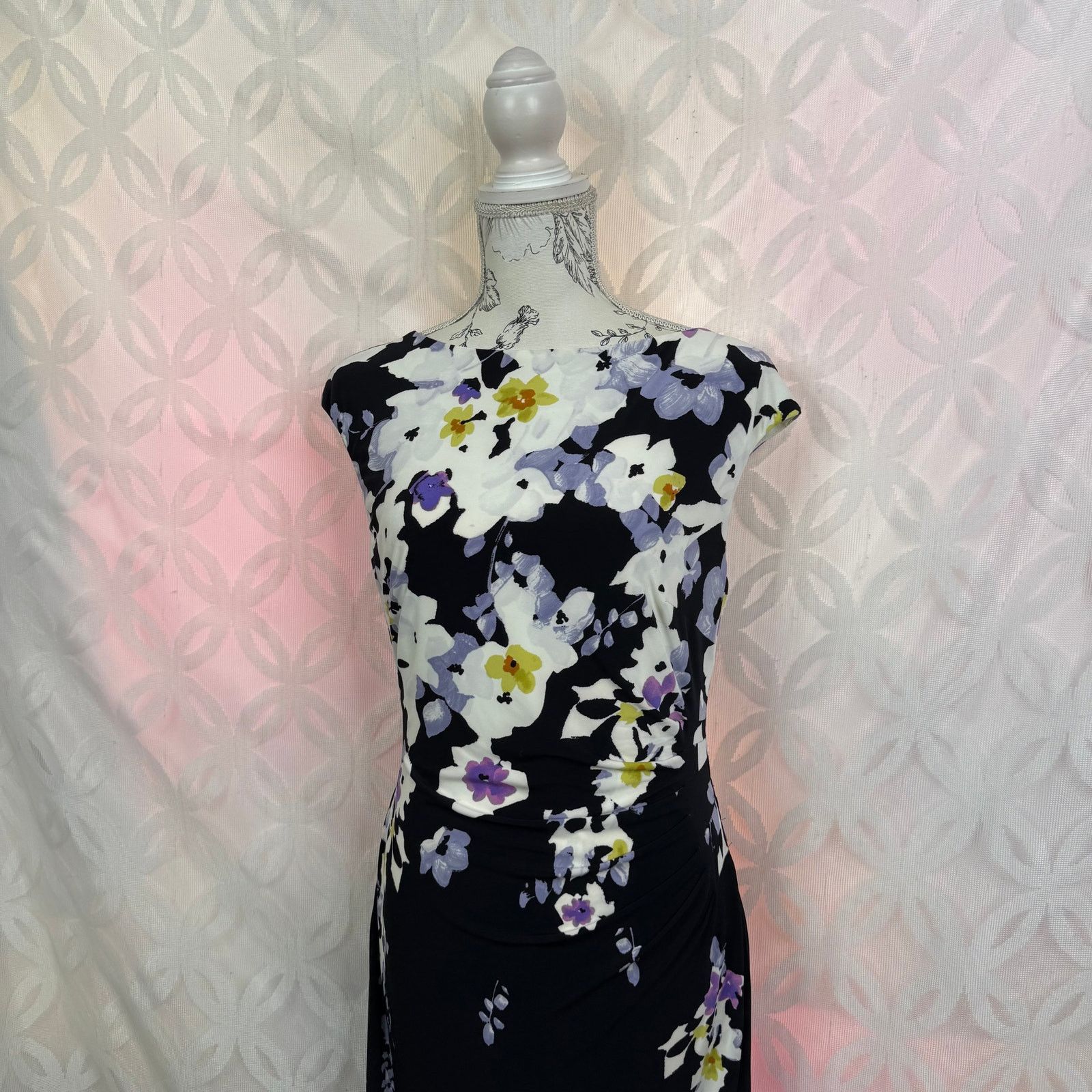 high fashion evening dresses High-Low Tulle Evening Dress with Deep V Neck & Sequin Appliques main image 1