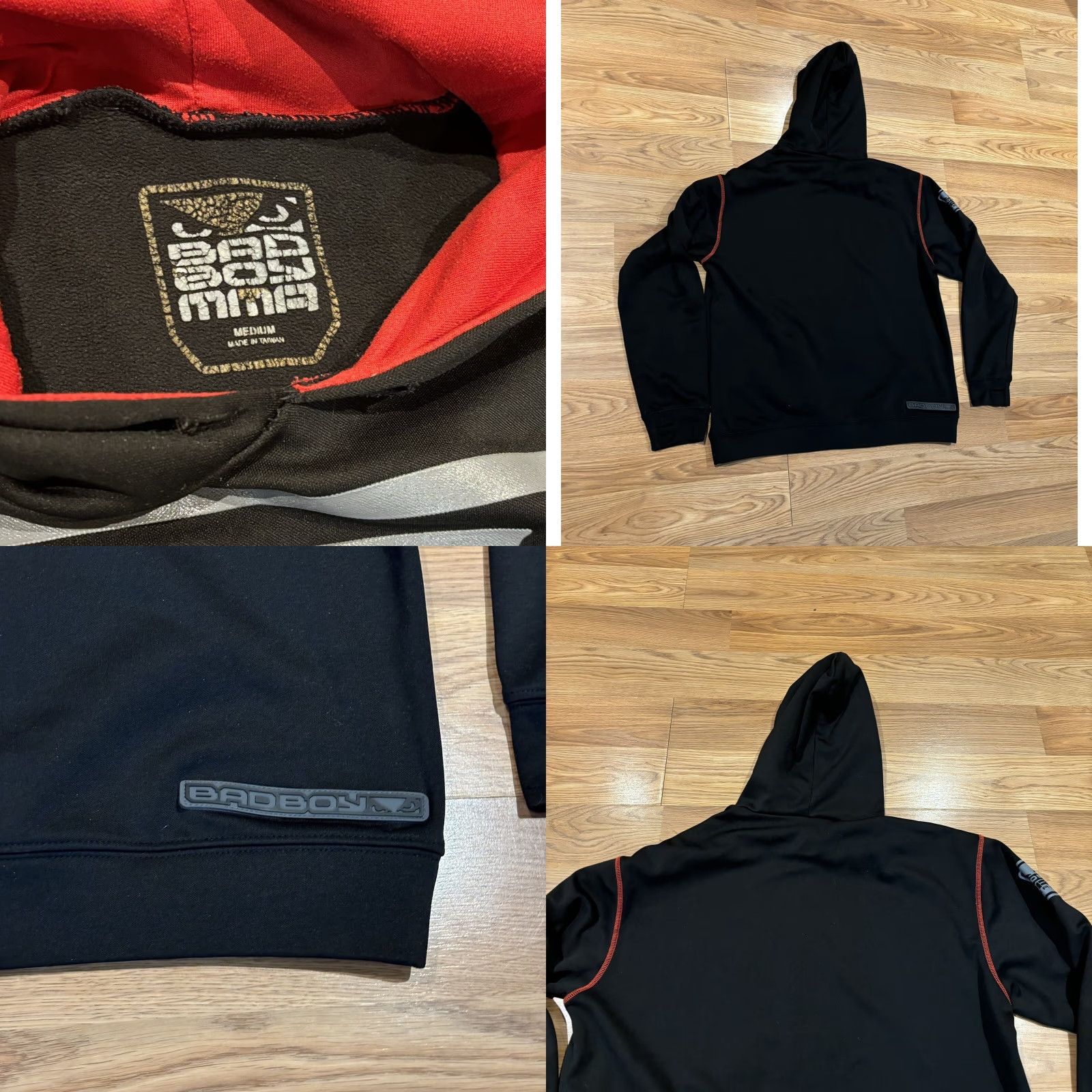 Vintage Bad Boy Pro Series Y2K Hoodie Iconic MMA Memorabilia Black Red Mens Size M Size US M / EU 48-50 / 2 - 8 Thumbnail