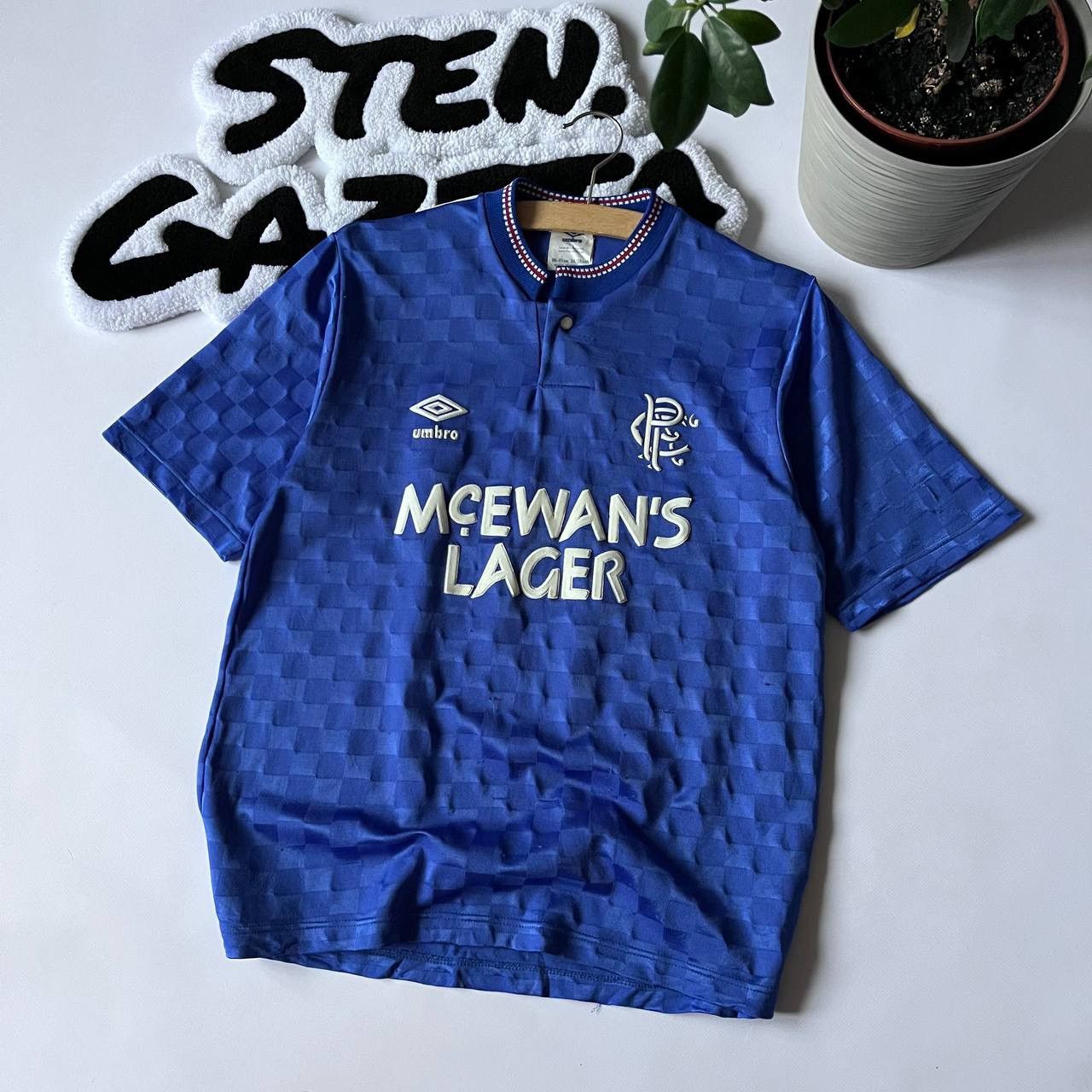 Vintage Umbro Glasgow Rangers Football Shirt 1987-1990 Size US S / EU 44-46 / 1 - 1 Thumbnail