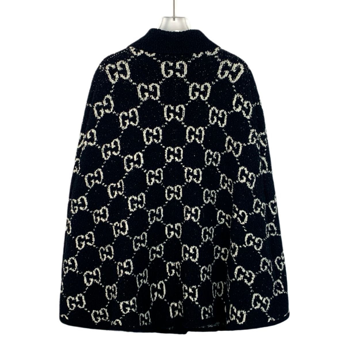 Gucci Gucci Womens Button-Up Wool & Cotton Blend Monogram Cape Jac Size XXS / US 00 / IT 34 - 2 Thumbnail